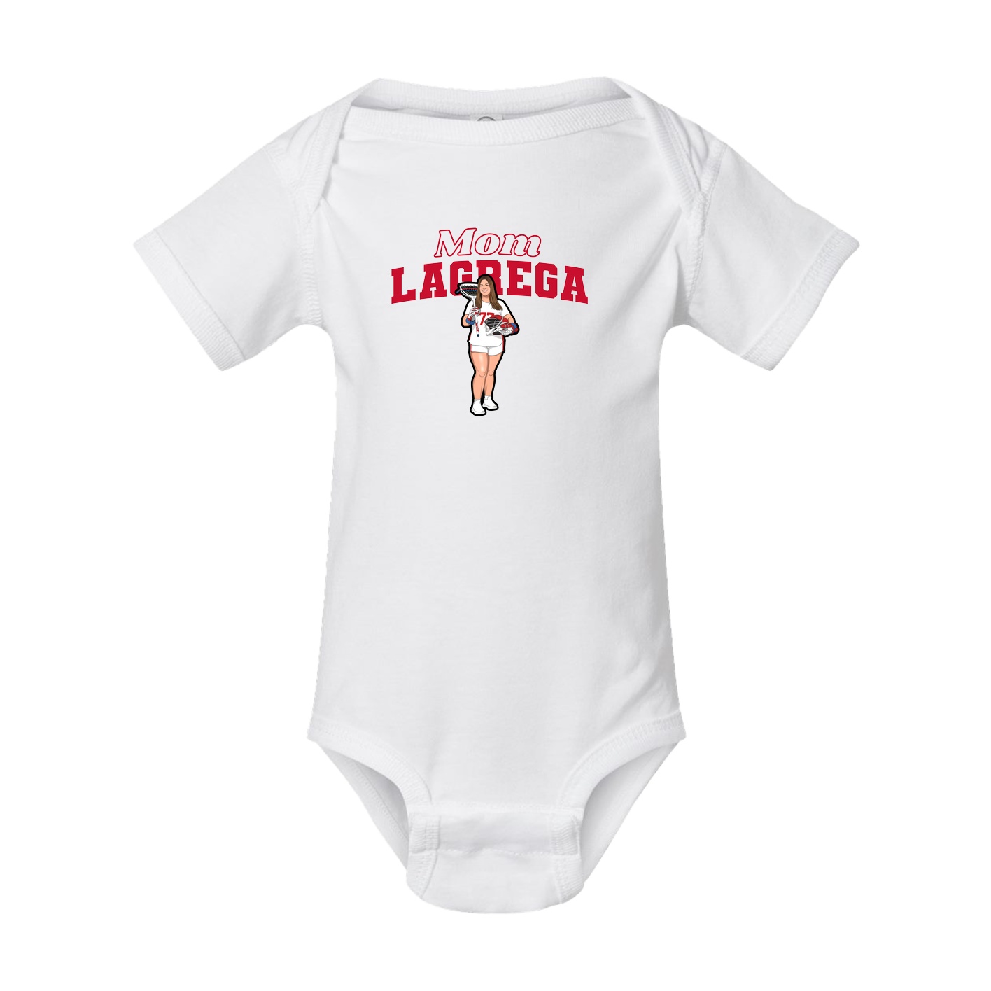 Baby Onesie — Mothers Day Block in White