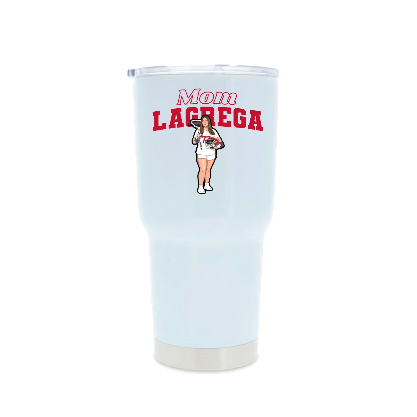 30oz Stainless Steel Tumbler — Mothers Day Block in White