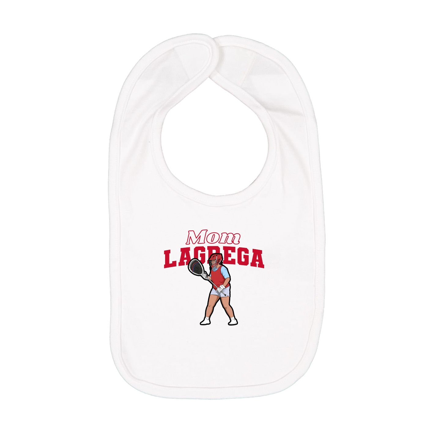 Infant Bib — Mothers Day Block in White