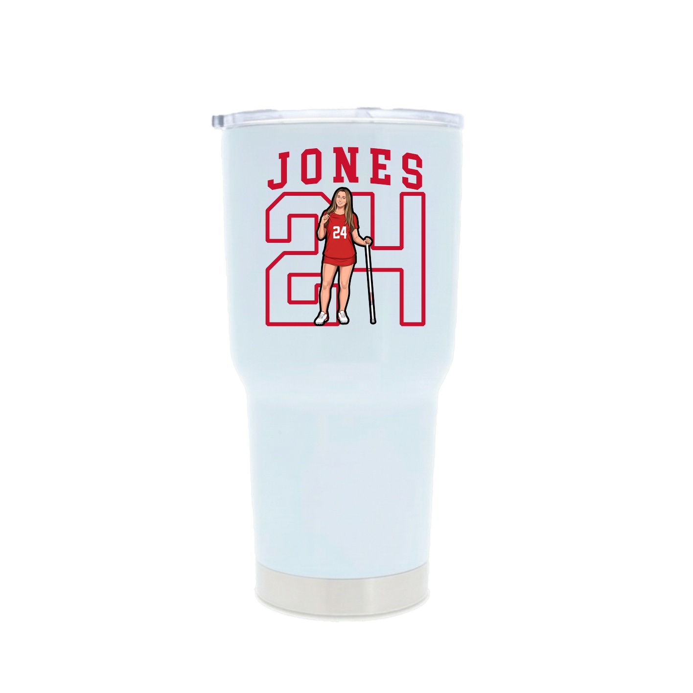 30oz Stainless Steel Tumbler — Shirsey in White