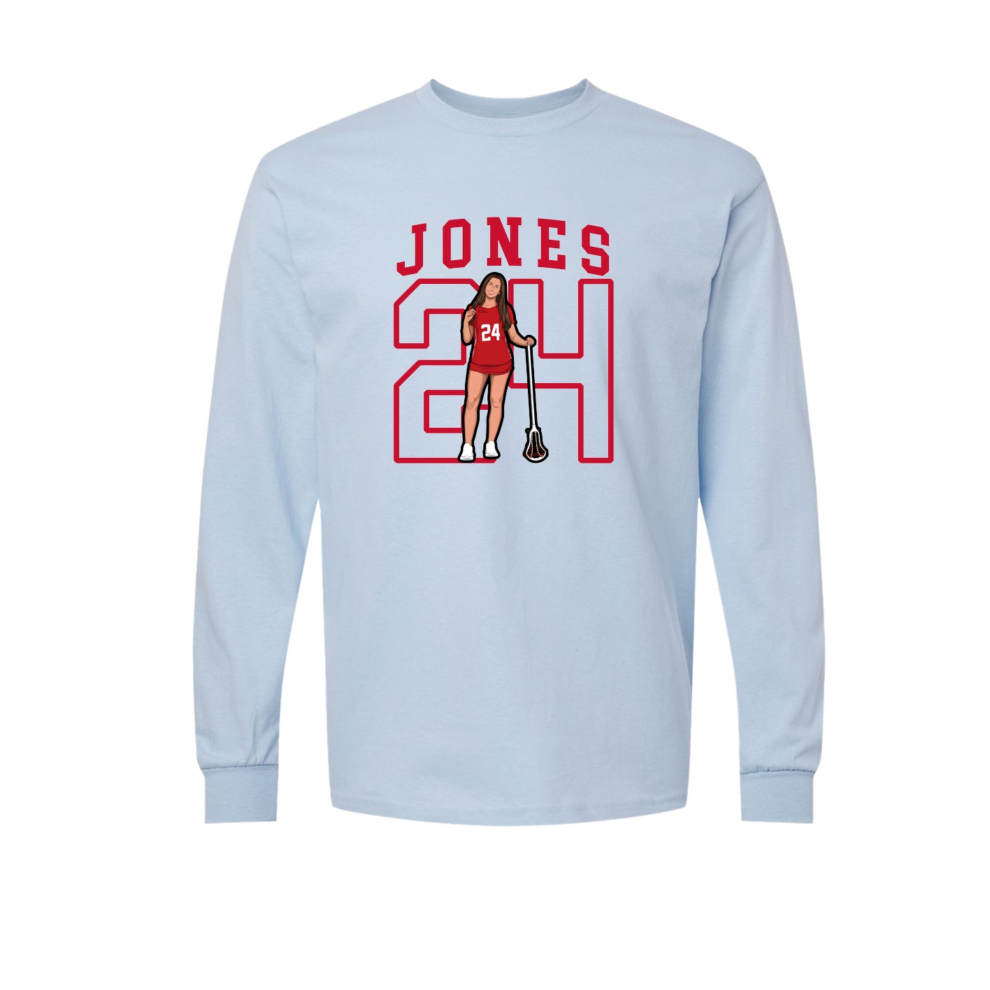 Long Sleeve Tee — Shirsey in Light Blue