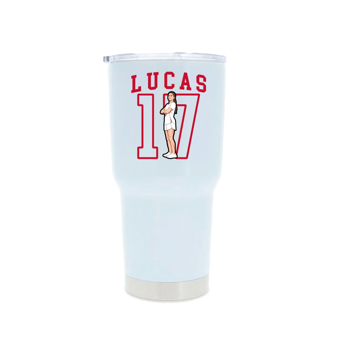 30oz Stainless Steel Tumbler — Shirsey in White