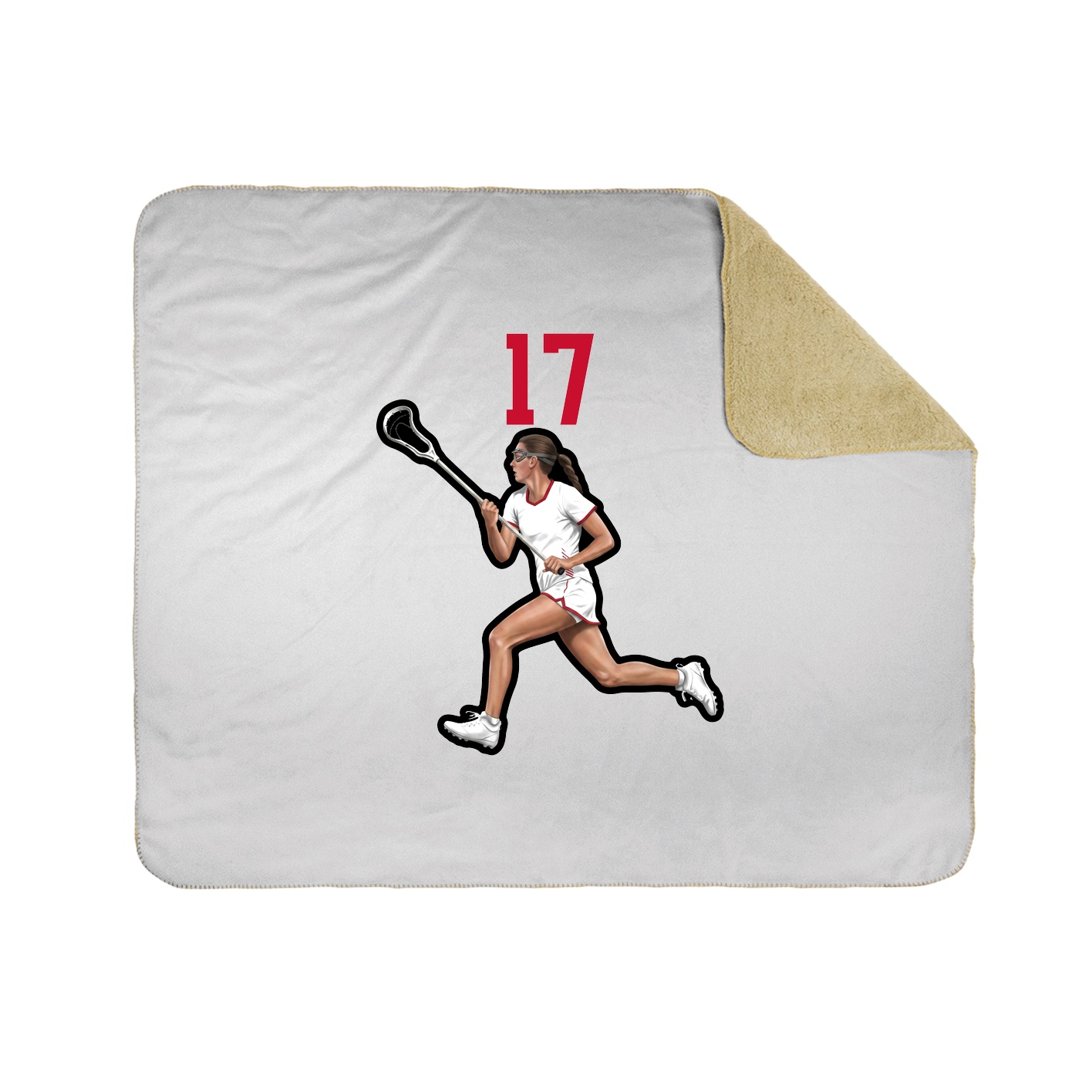 Throw Blanket — Number Top in White