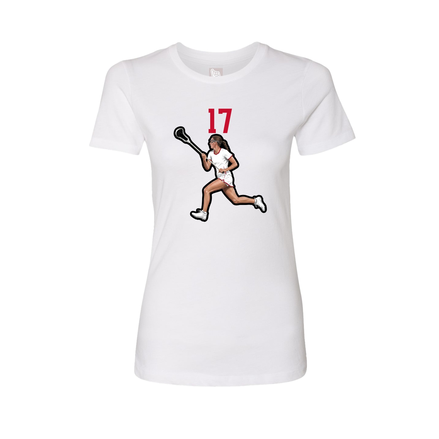 Womens Tee — Number Top in White