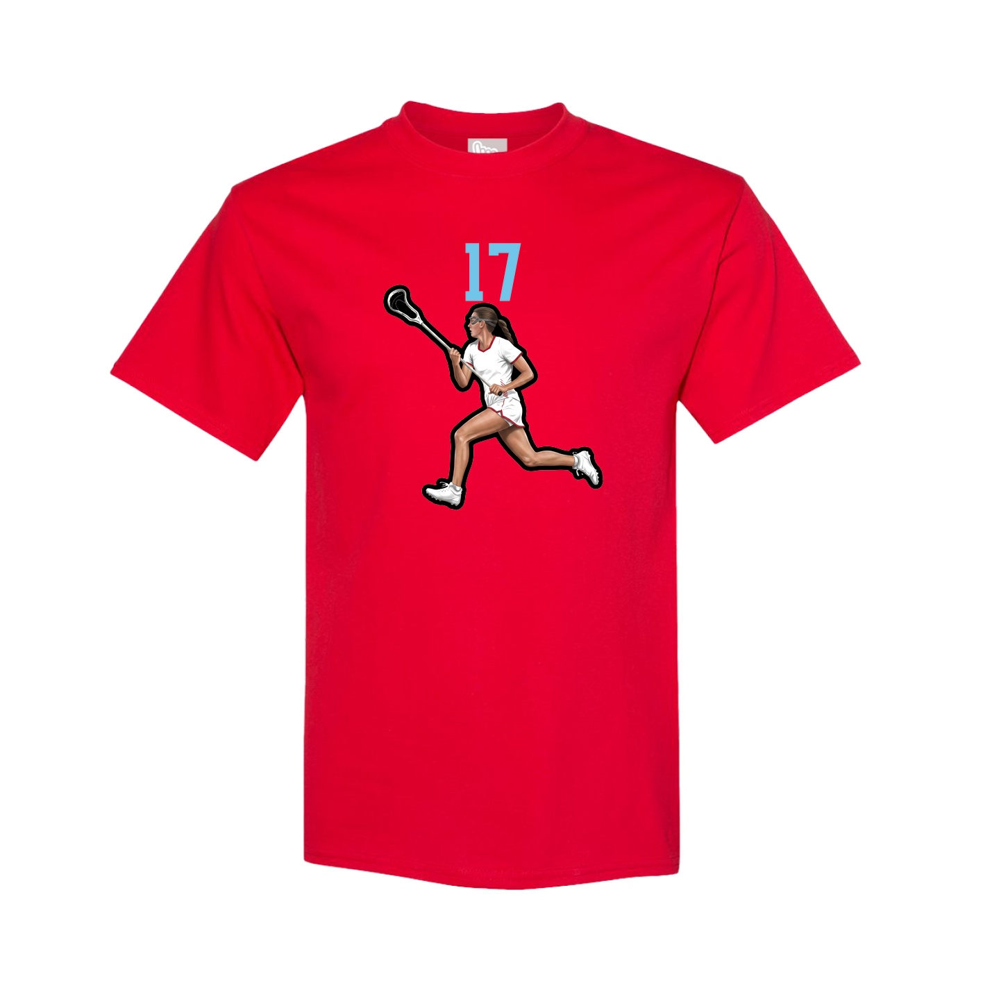Youth Tee — Number Top in Red
