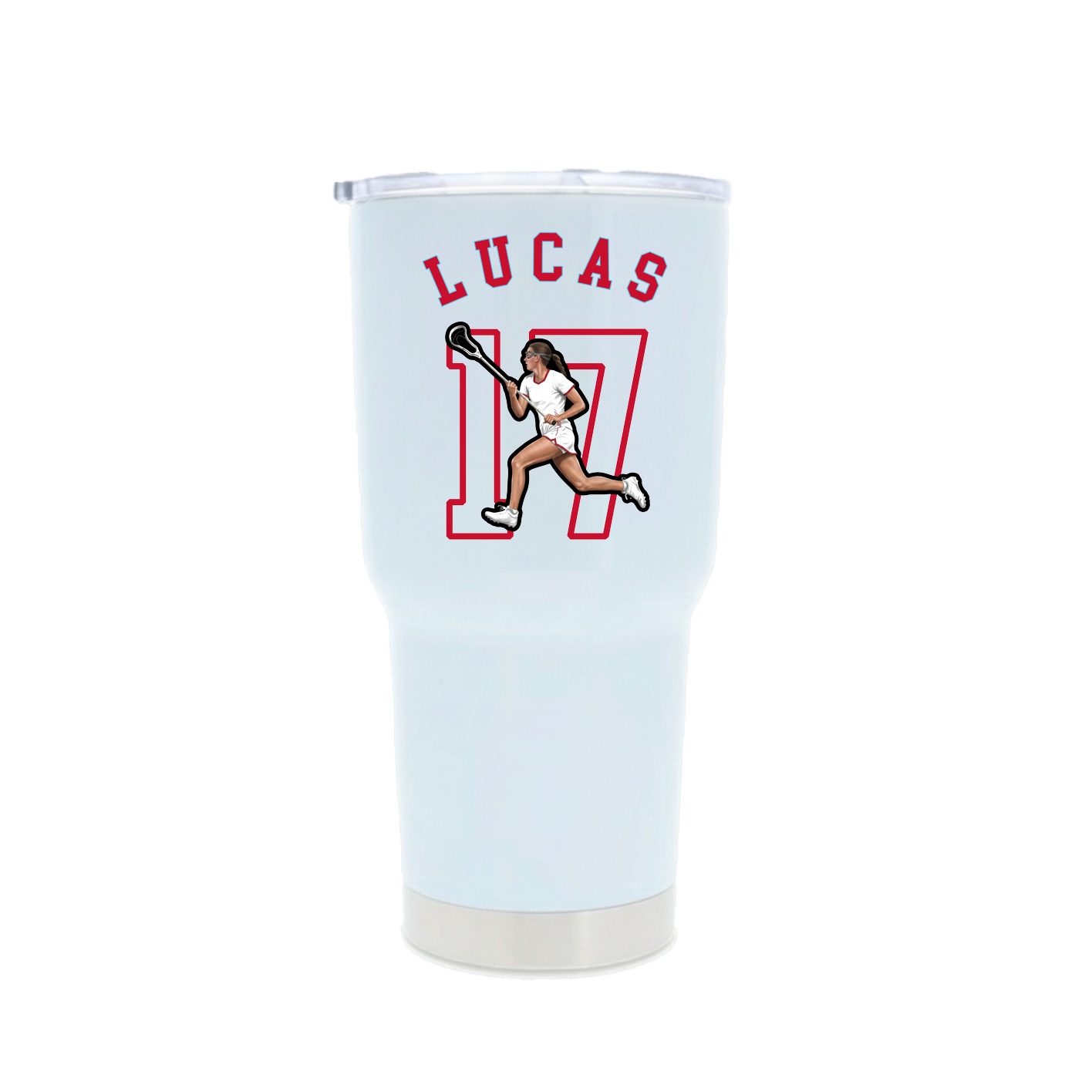 30oz Stainless Steel Tumbler — Shirsey Arch in White