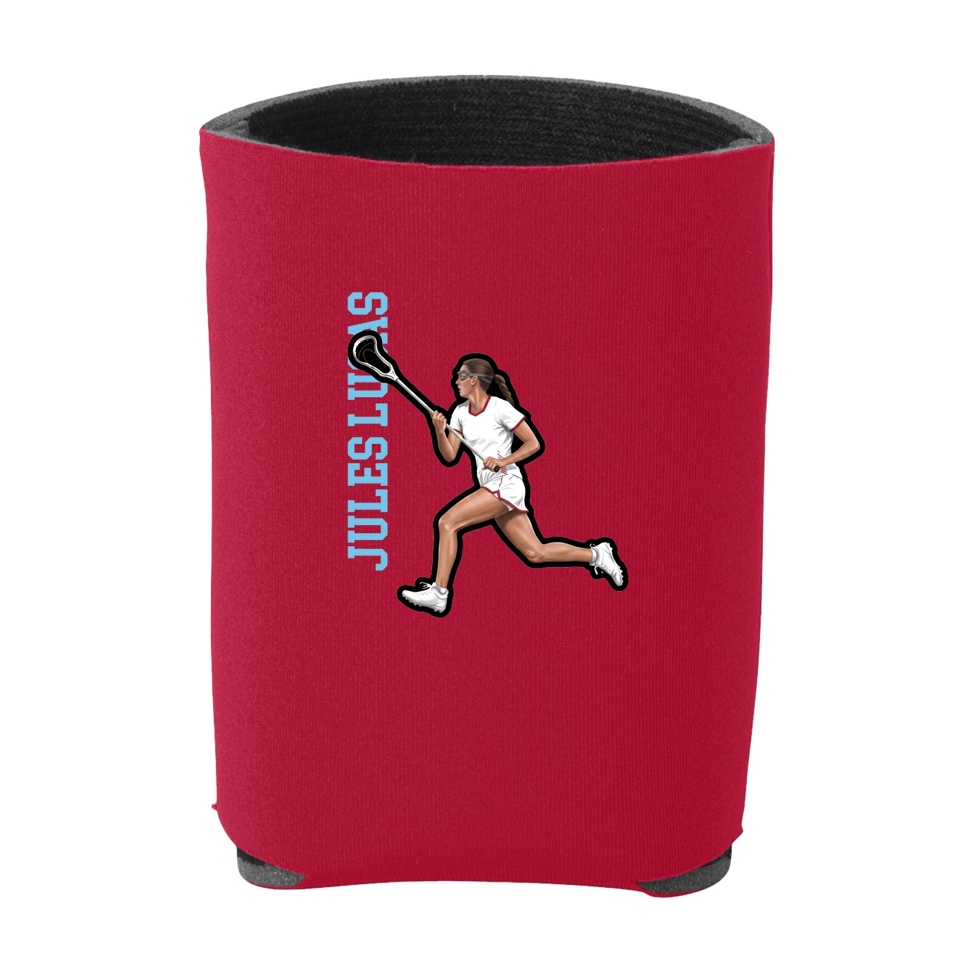 Can Holder — Name Vertical in Red