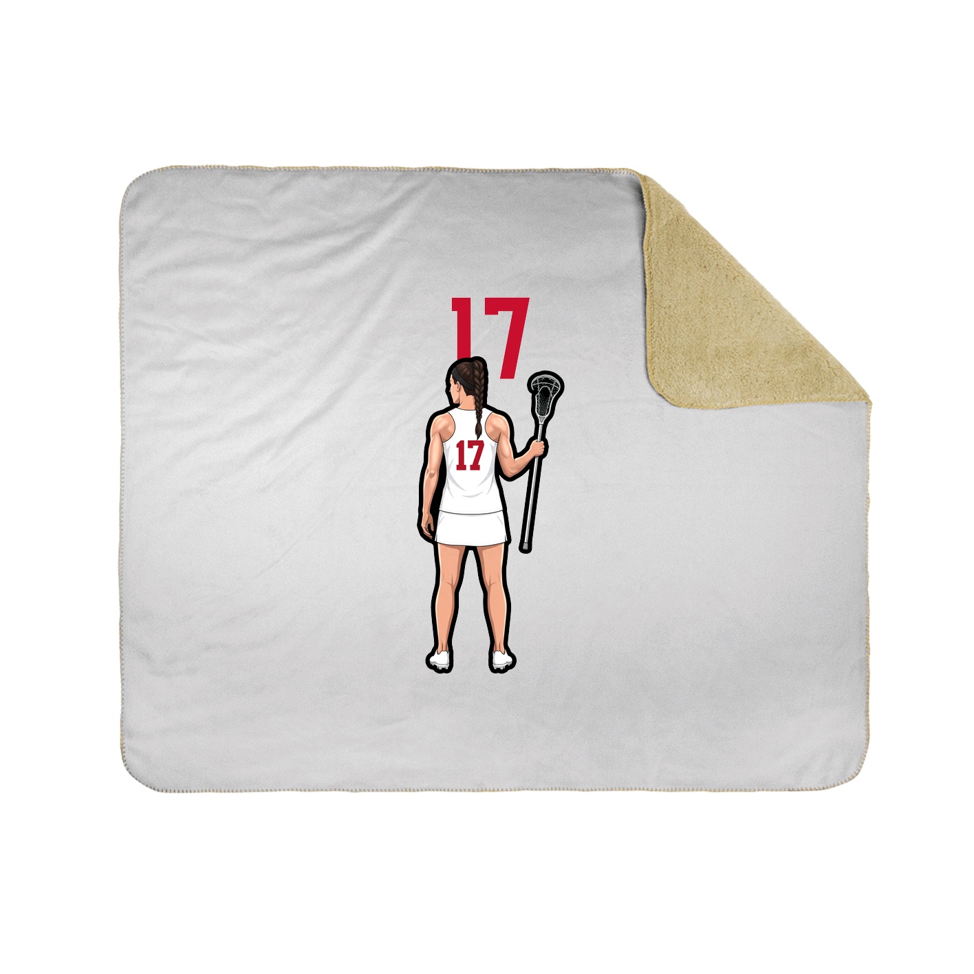Throw Blanket — Number Top in White