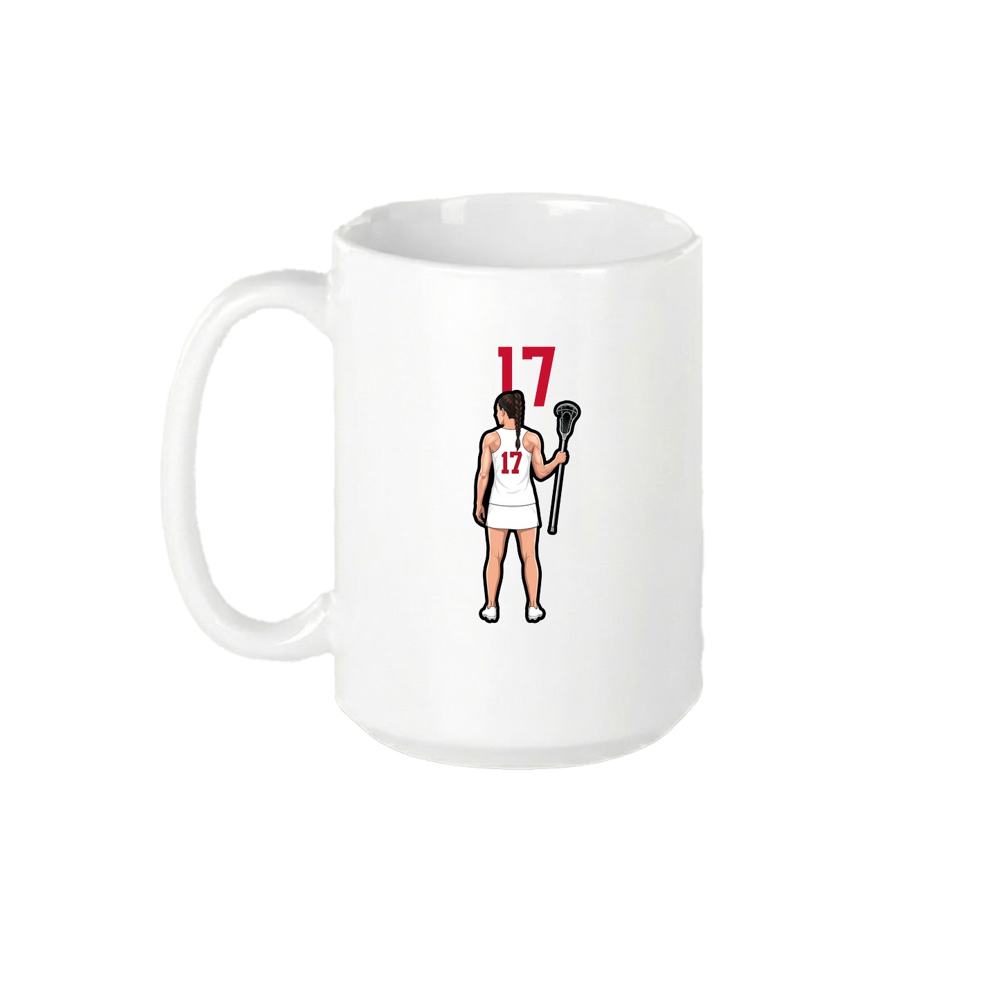15oz Coffee Mug — Number Top in White