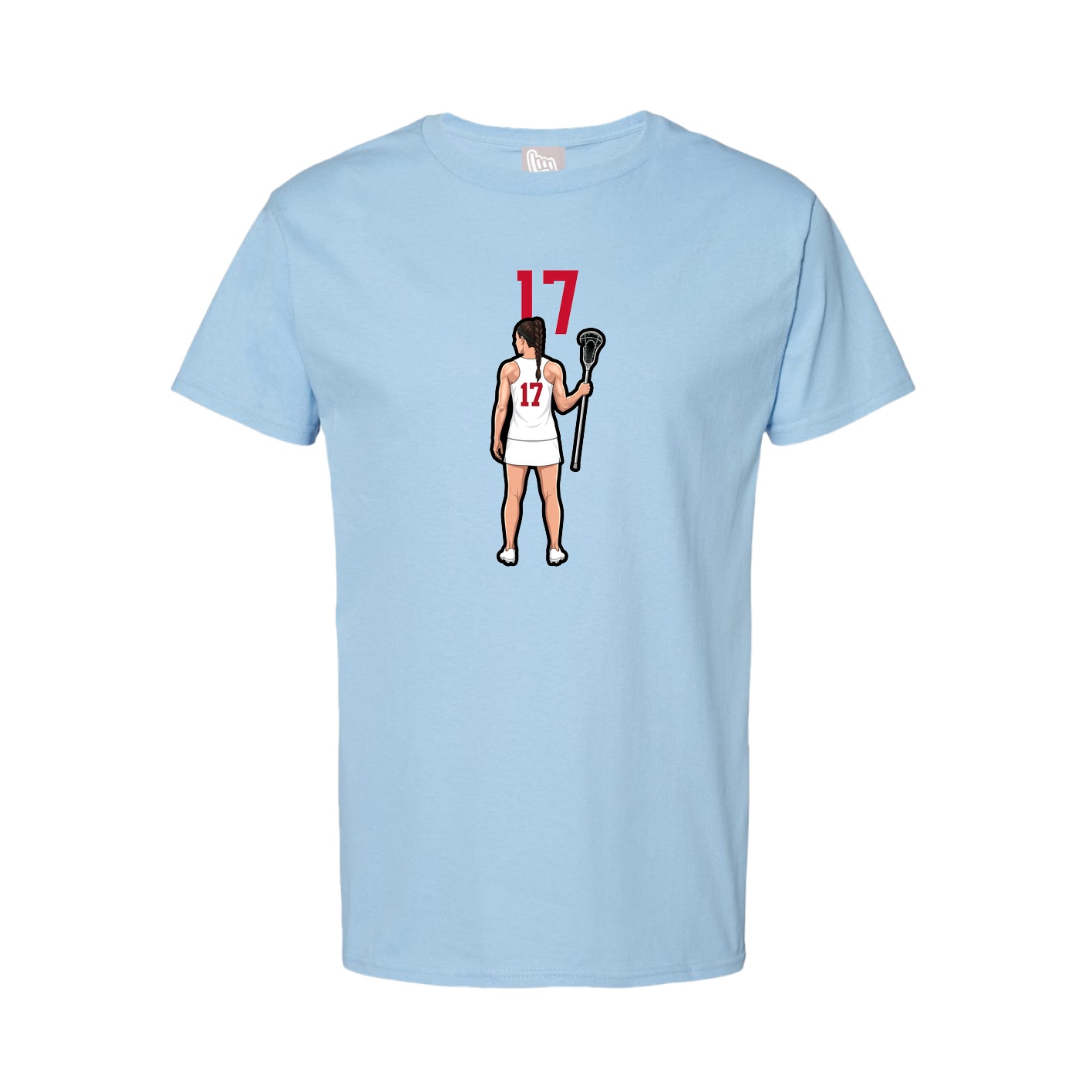 Youth Tee — Number Top in Light Blue