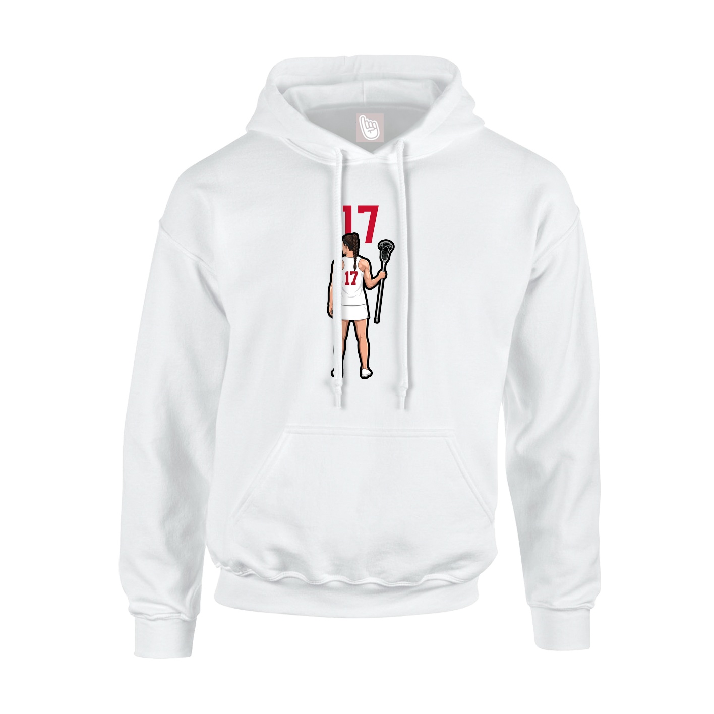 Hoodie — Number Top in White