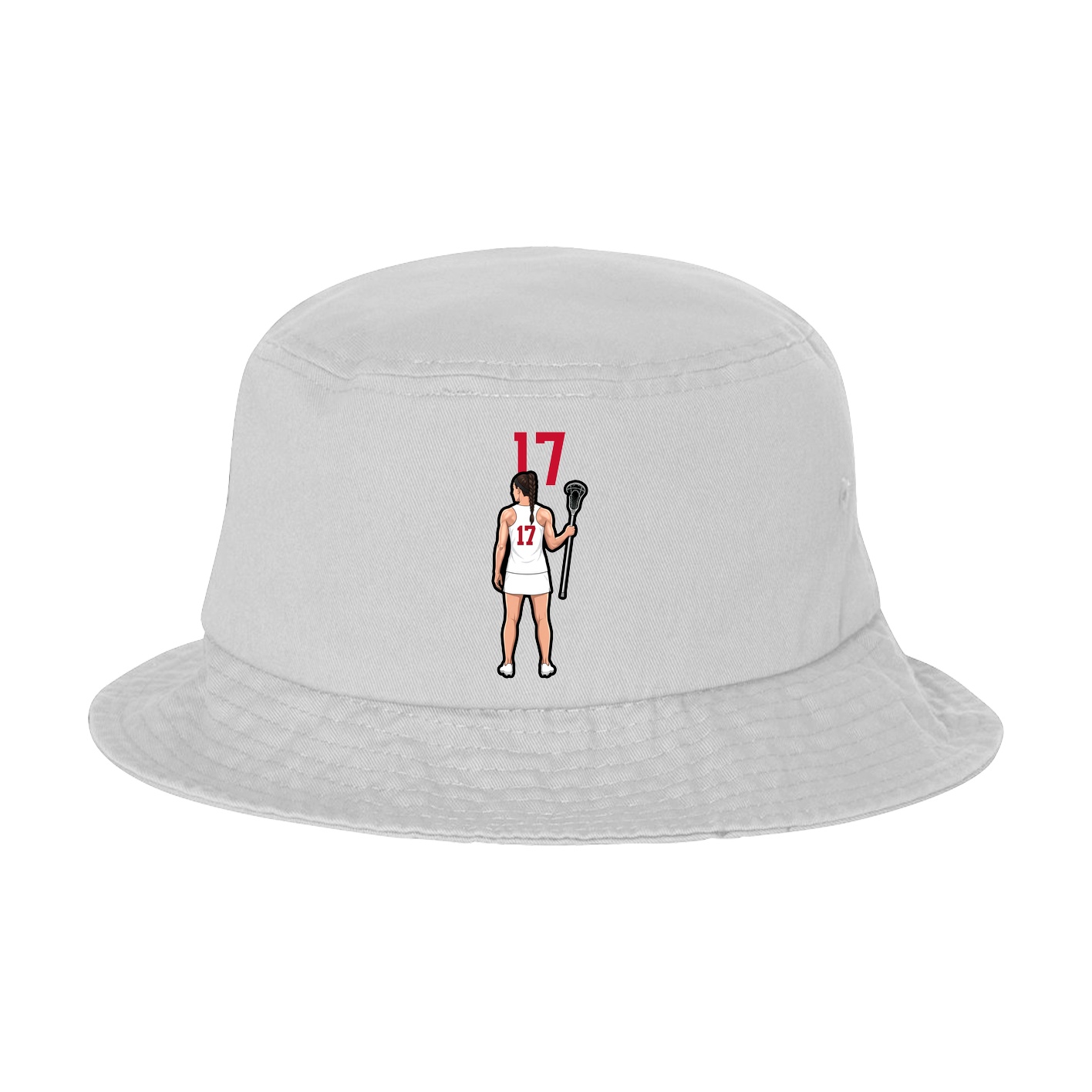 Bucket Cap — Number Top in White
