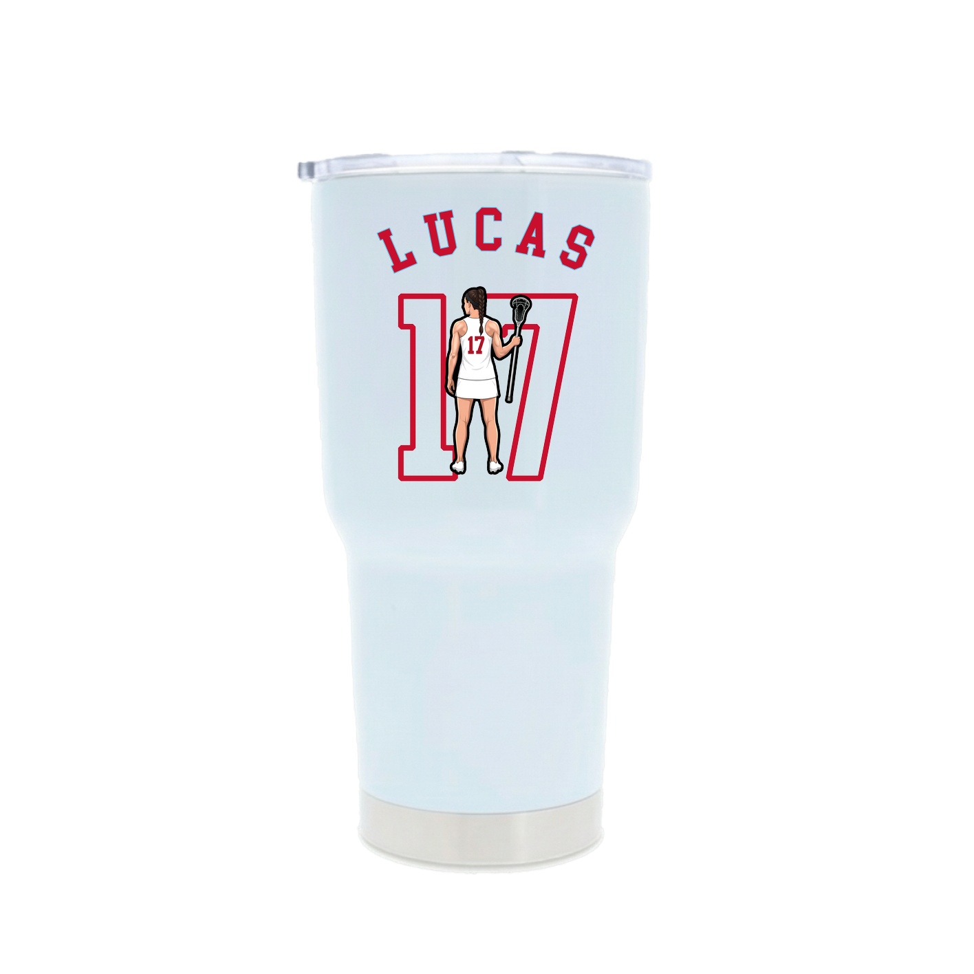 30oz Stainless Steel Tumbler — Shirsey Arch in White