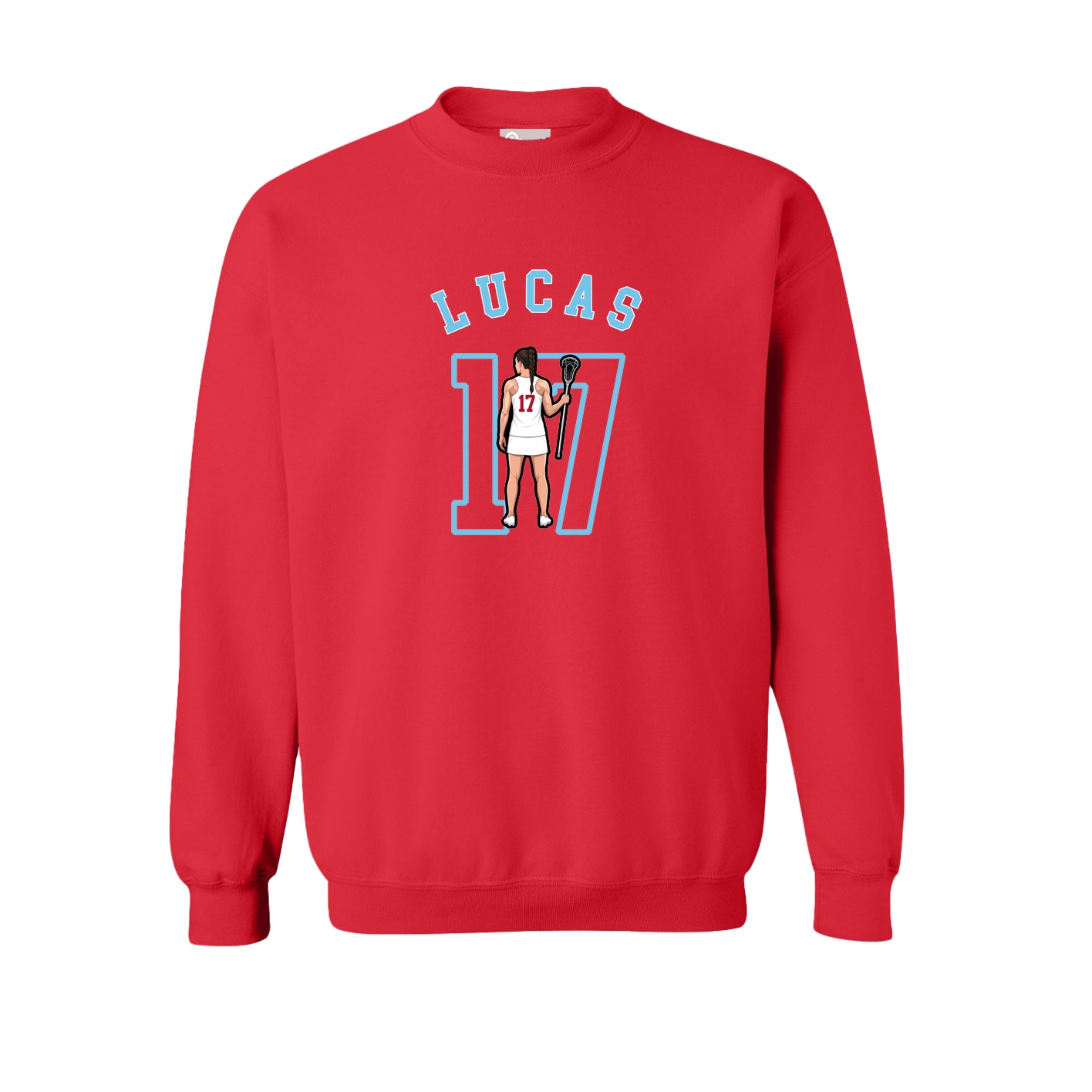 Fleece Crew — Shirsey Arch in Red