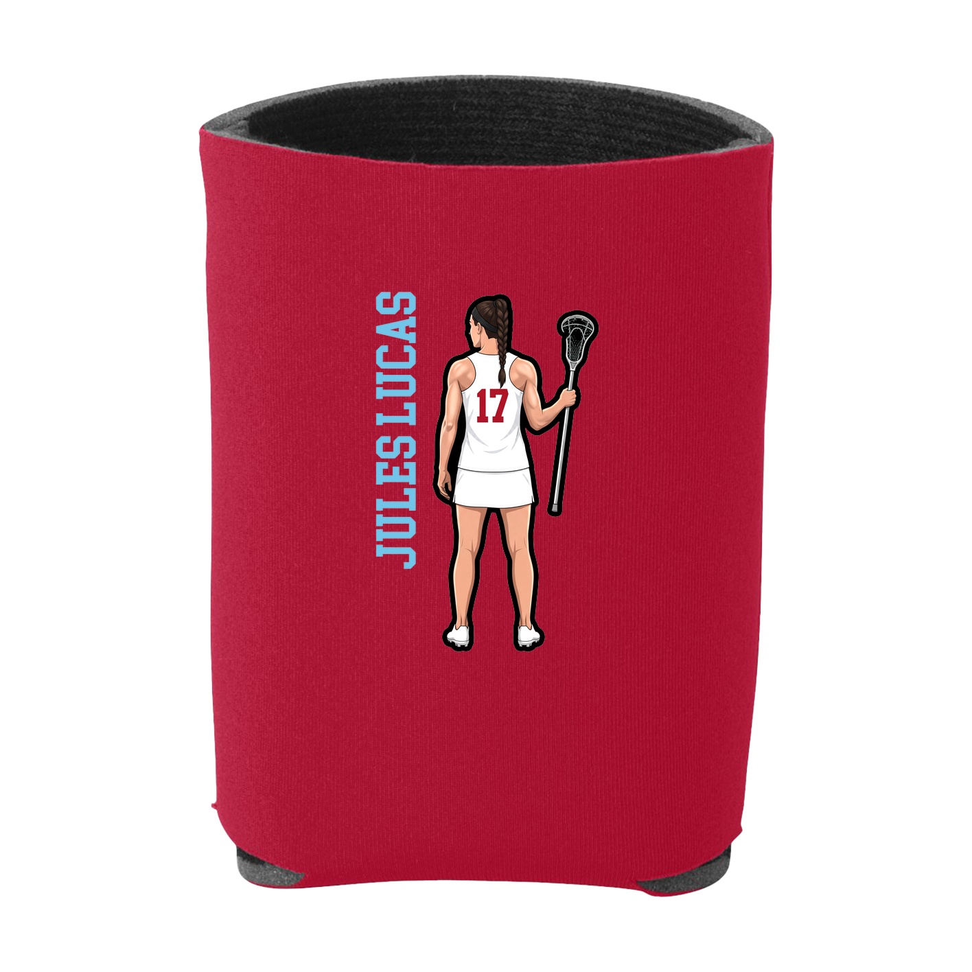 Can Holder — Name Vertical in Red