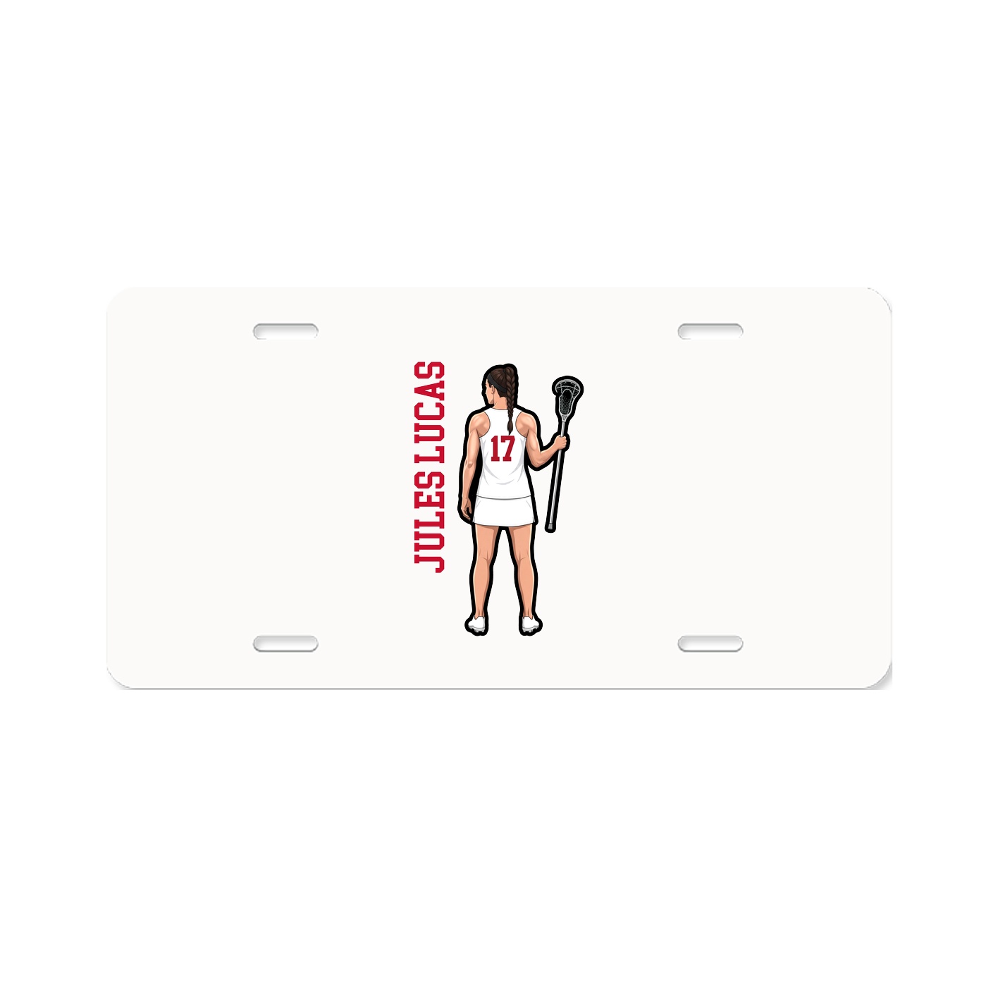 License Plate — Name Vertical in Classic