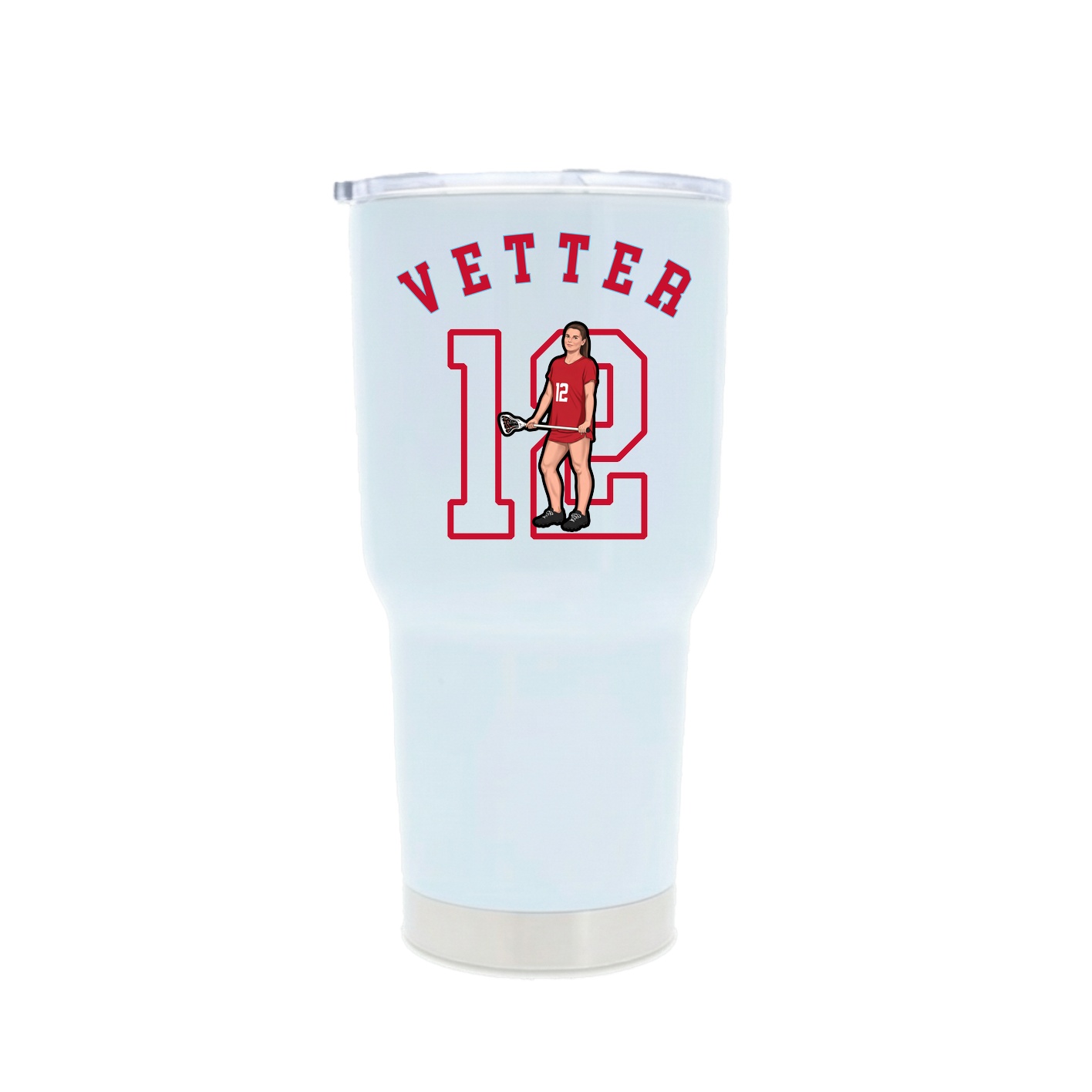30oz Stainless Steel Tumbler — Shirsey Arch in White