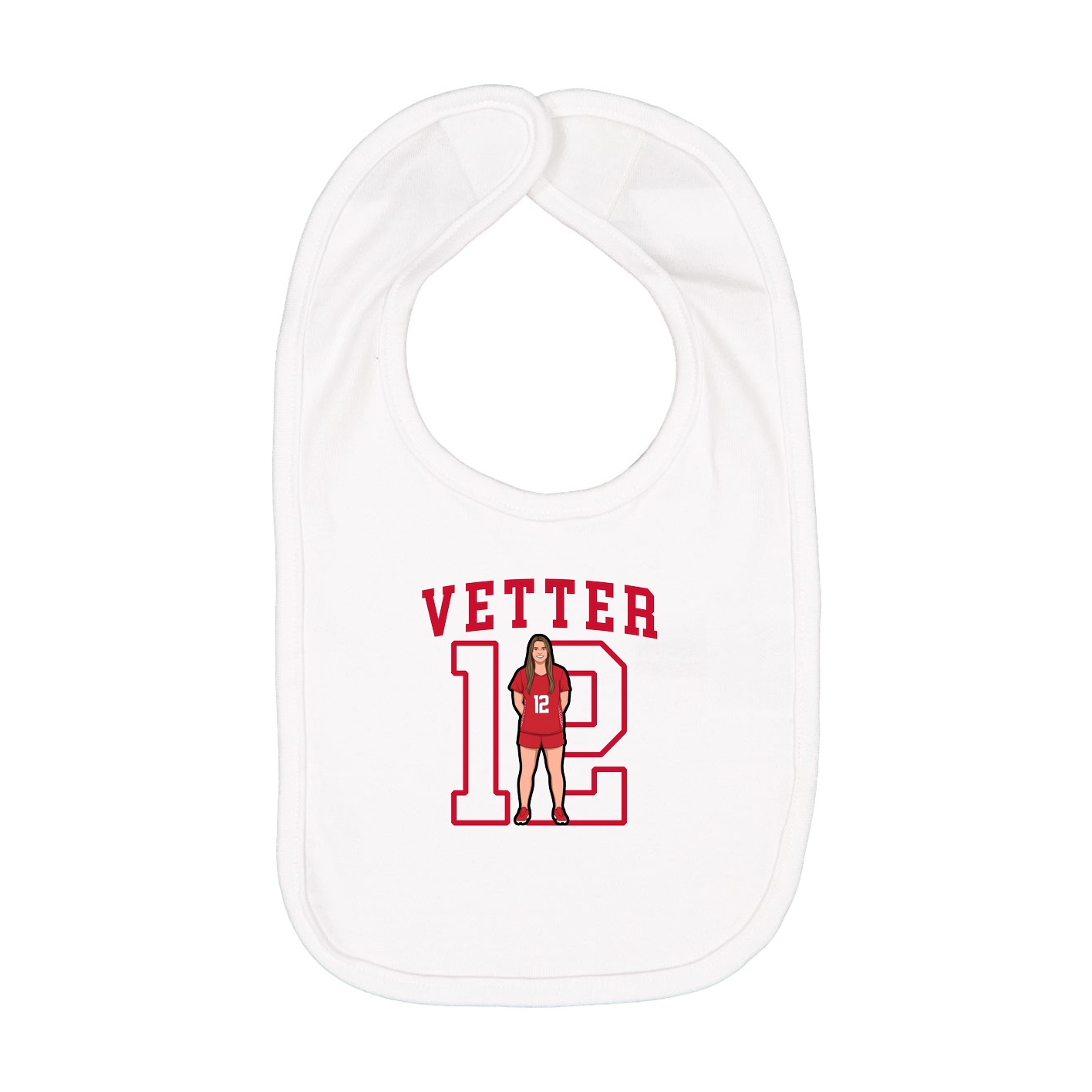 Infant Bib — Shirsey in White