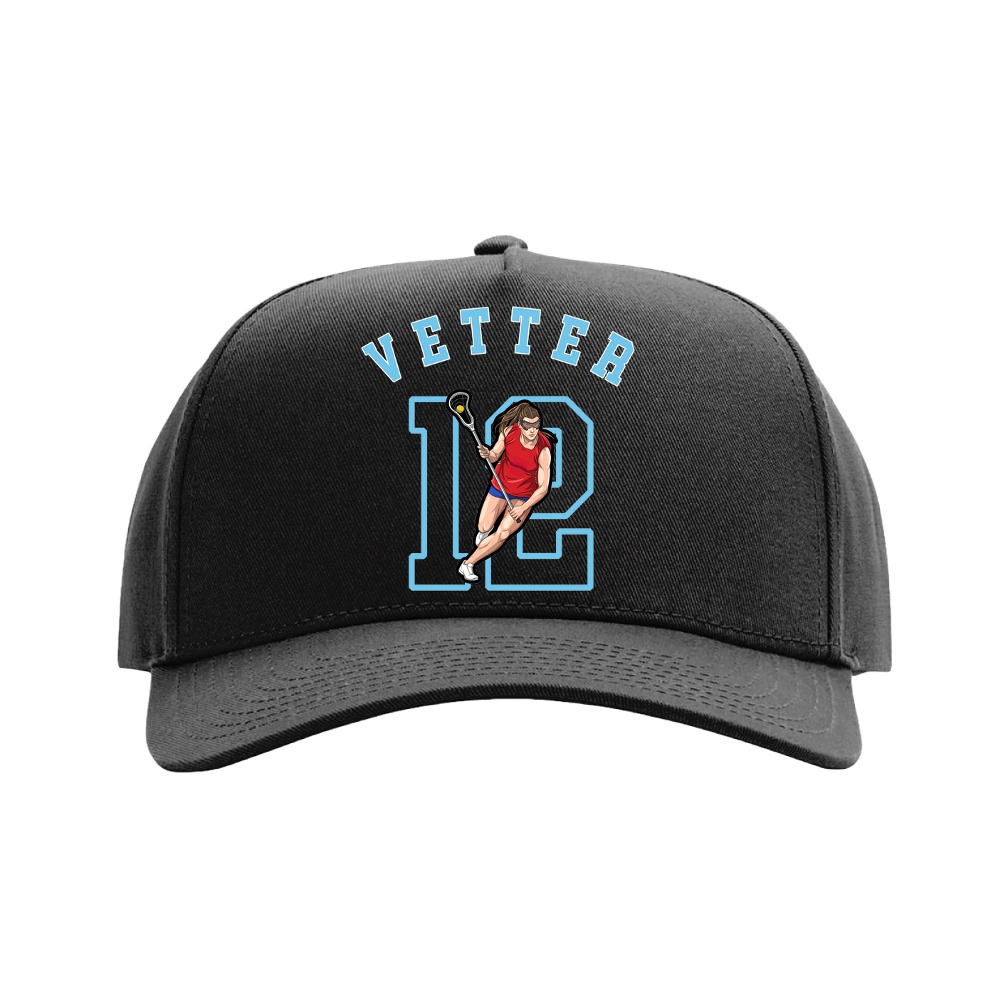 Full Fabric Five-Panel Champ Cap — Shirsey Arch in Black