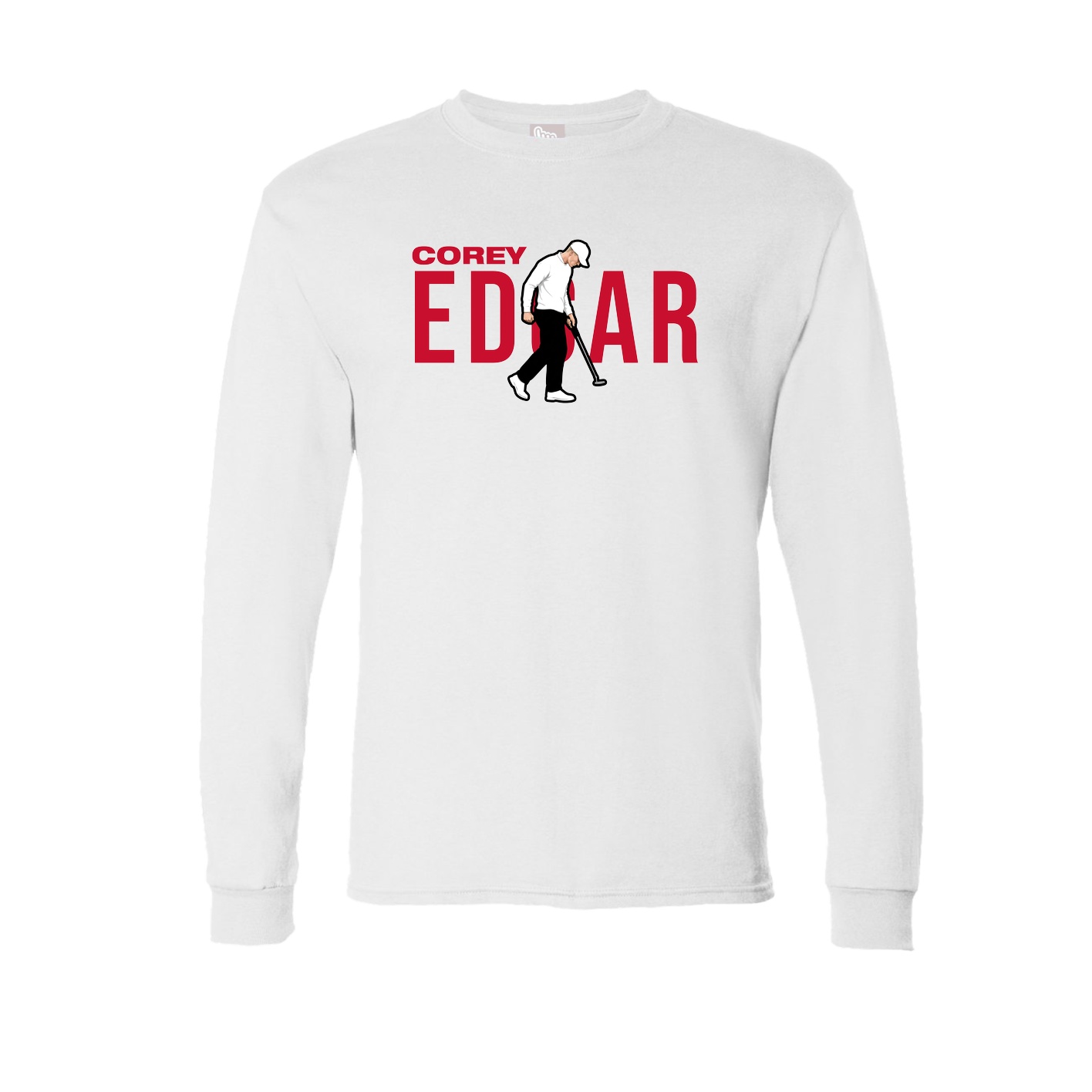 Long Sleeve Tee — Player Name in White