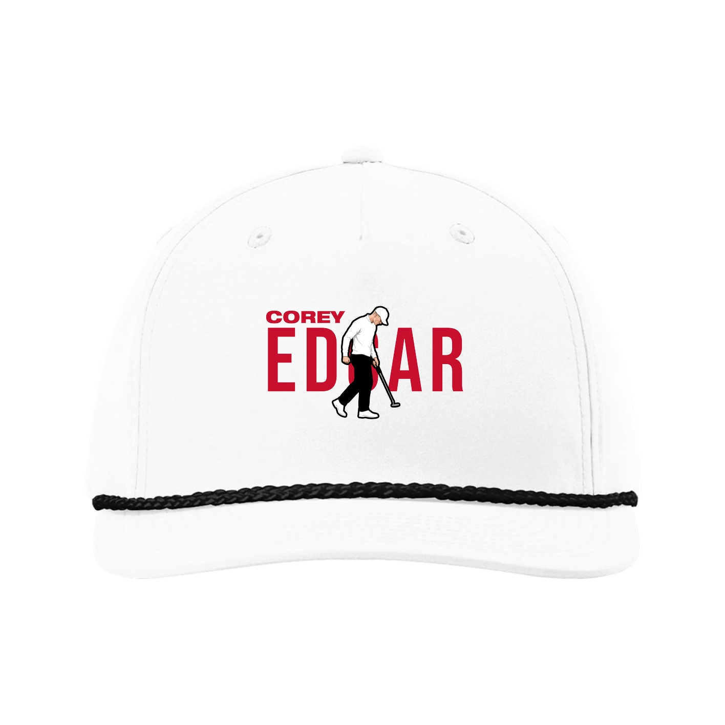 Five-Panel Classic Rope Cap — Player Name in White