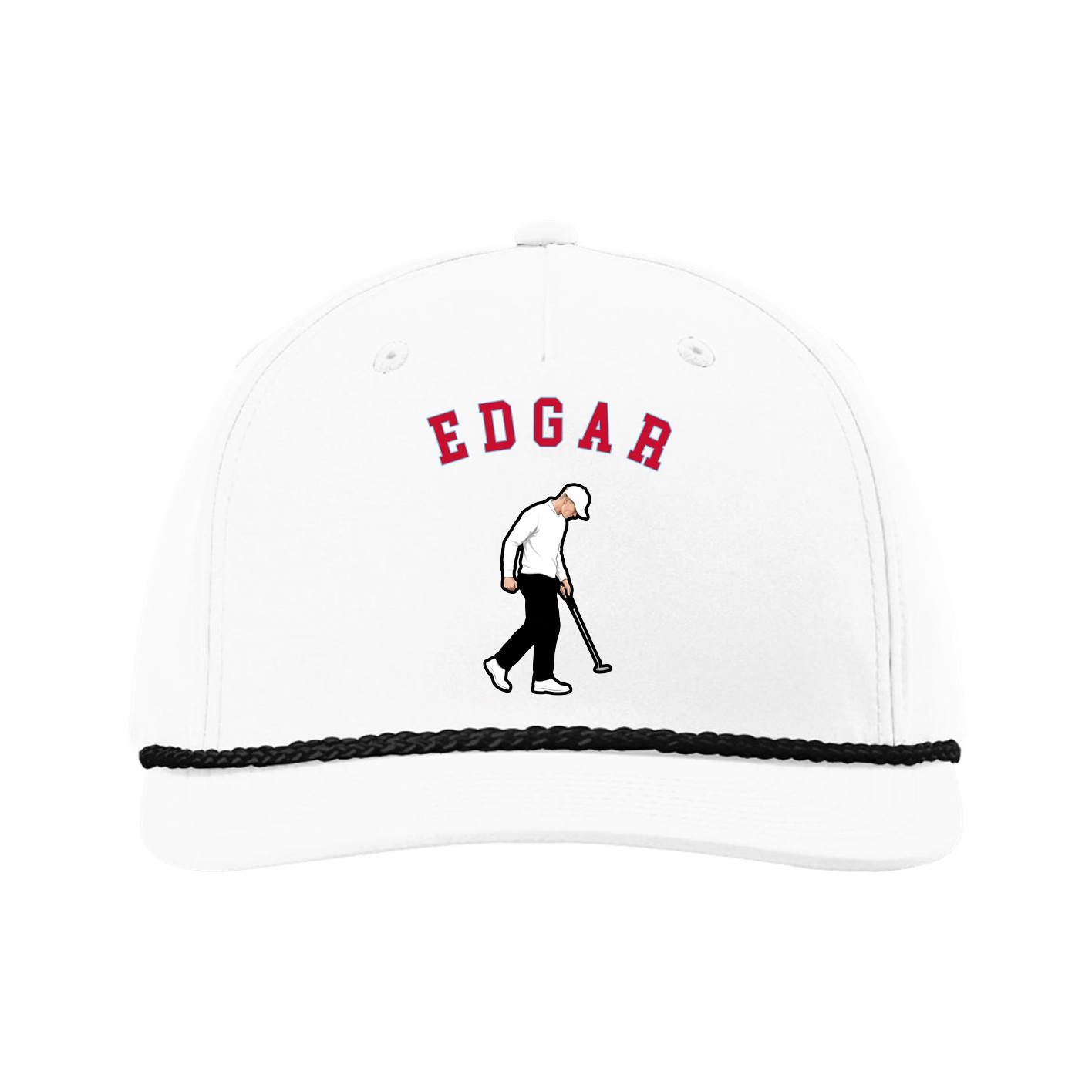 Five-Panel Classic Rope Cap — Shirsey Arch in White