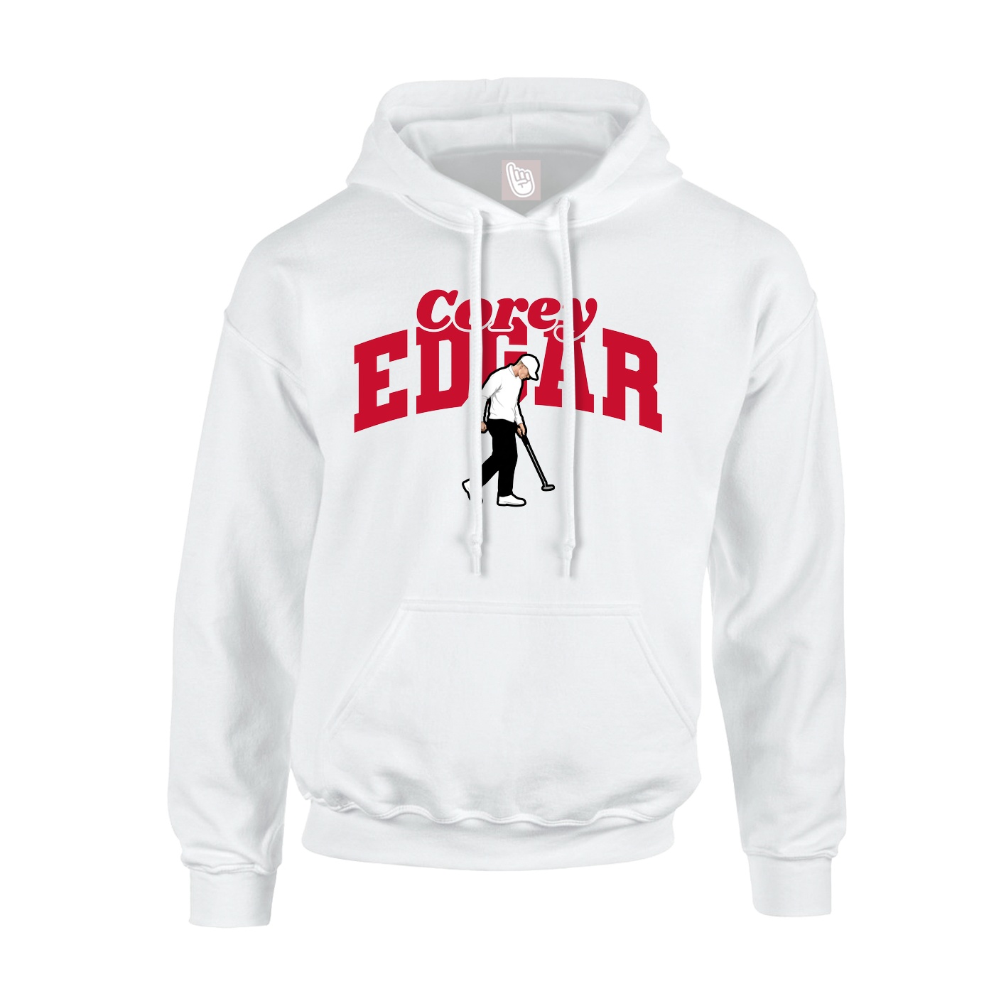 Hoodie — Signature Arch in White
