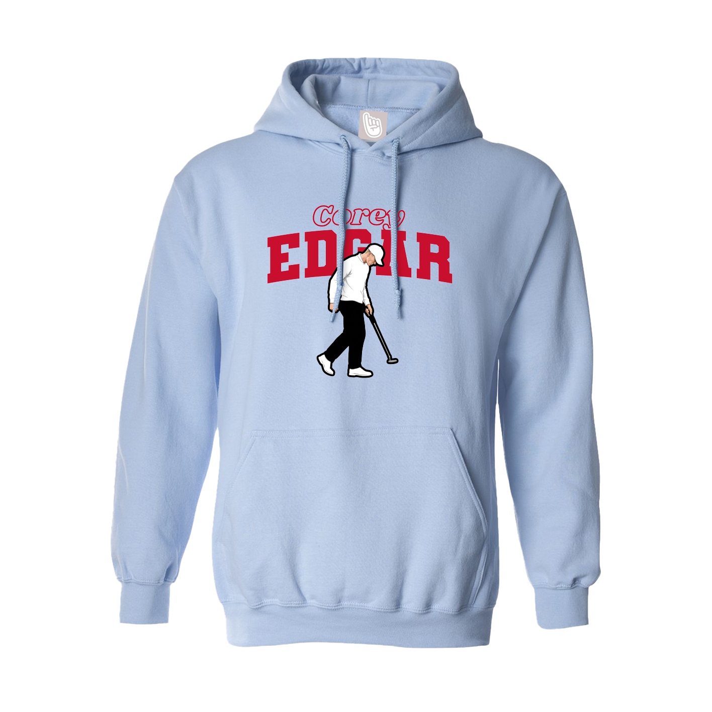 Hoodie — Name Arch in Light Blue