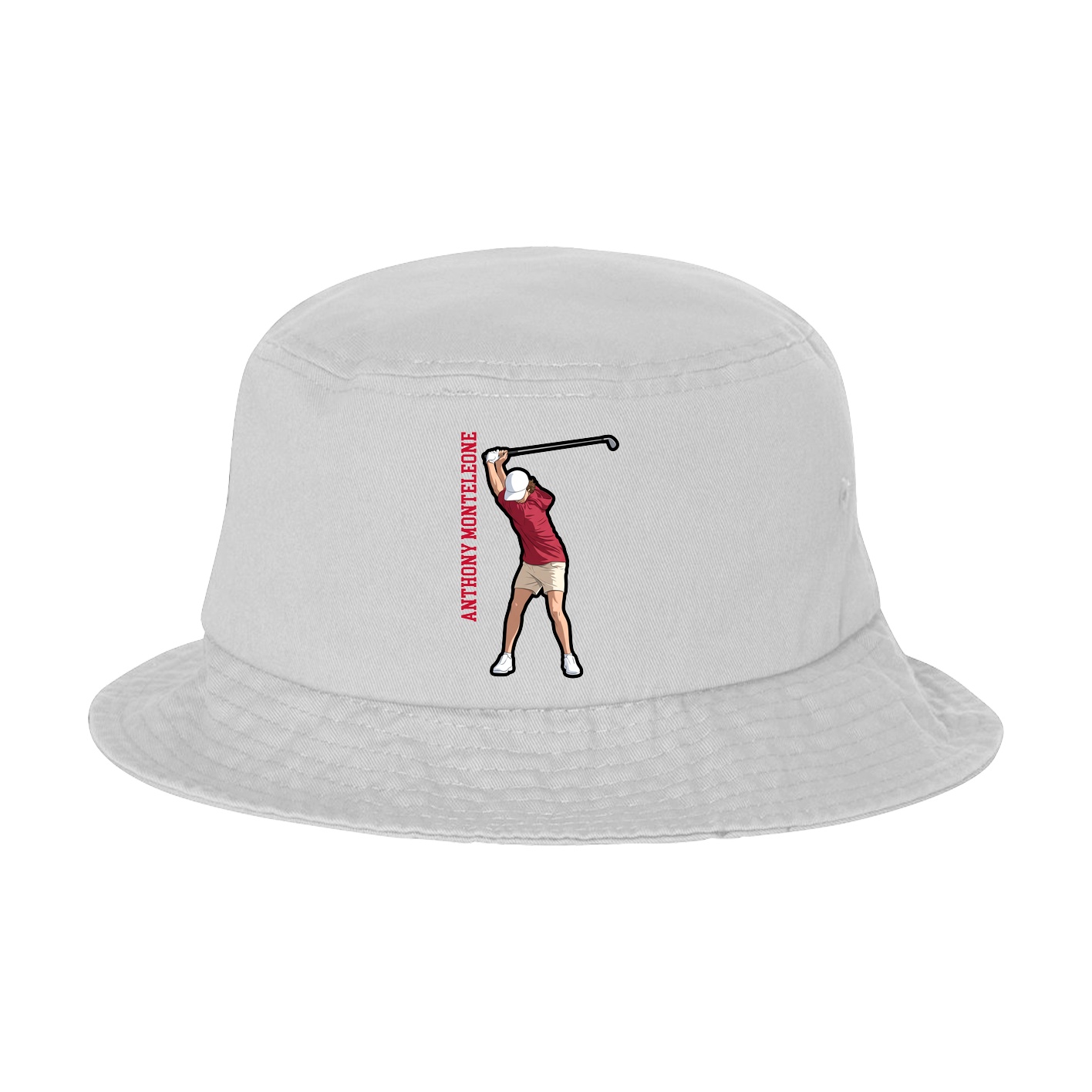 Bucket Cap — Name Vertical in White