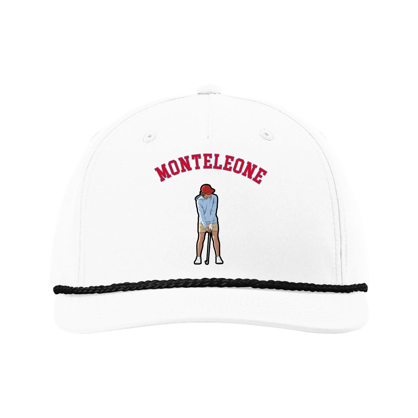 Five-Panel Classic Rope Cap — Shirsey Arch in White