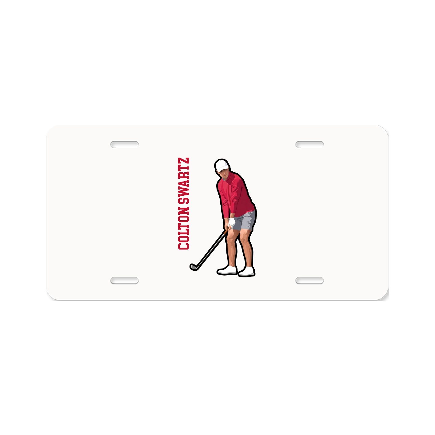License Plate — Name Vertical in Classic
