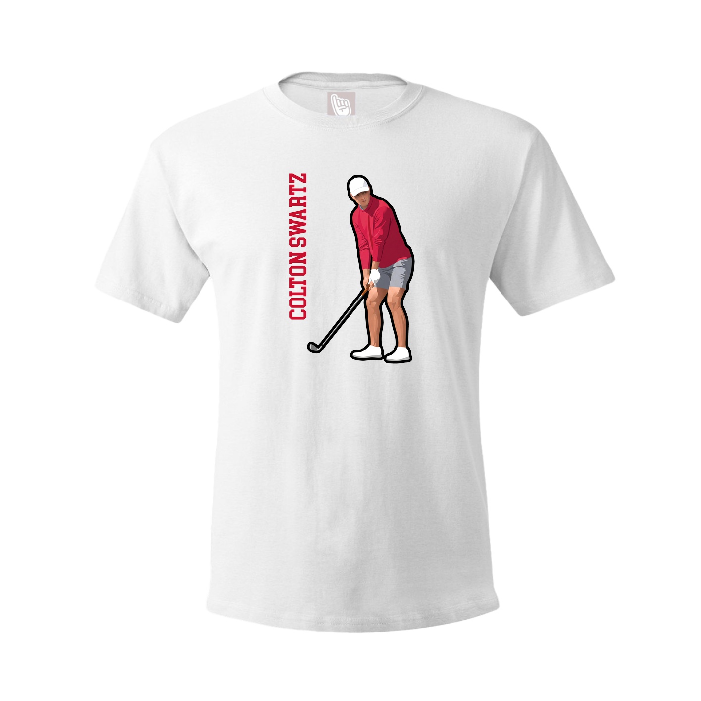 Youth Tee — Name Vertical in White