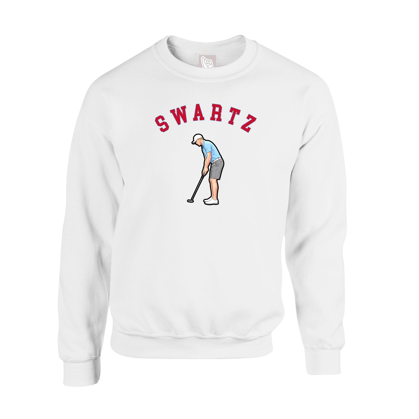 Fleece Crew — Shirsey Arch in White