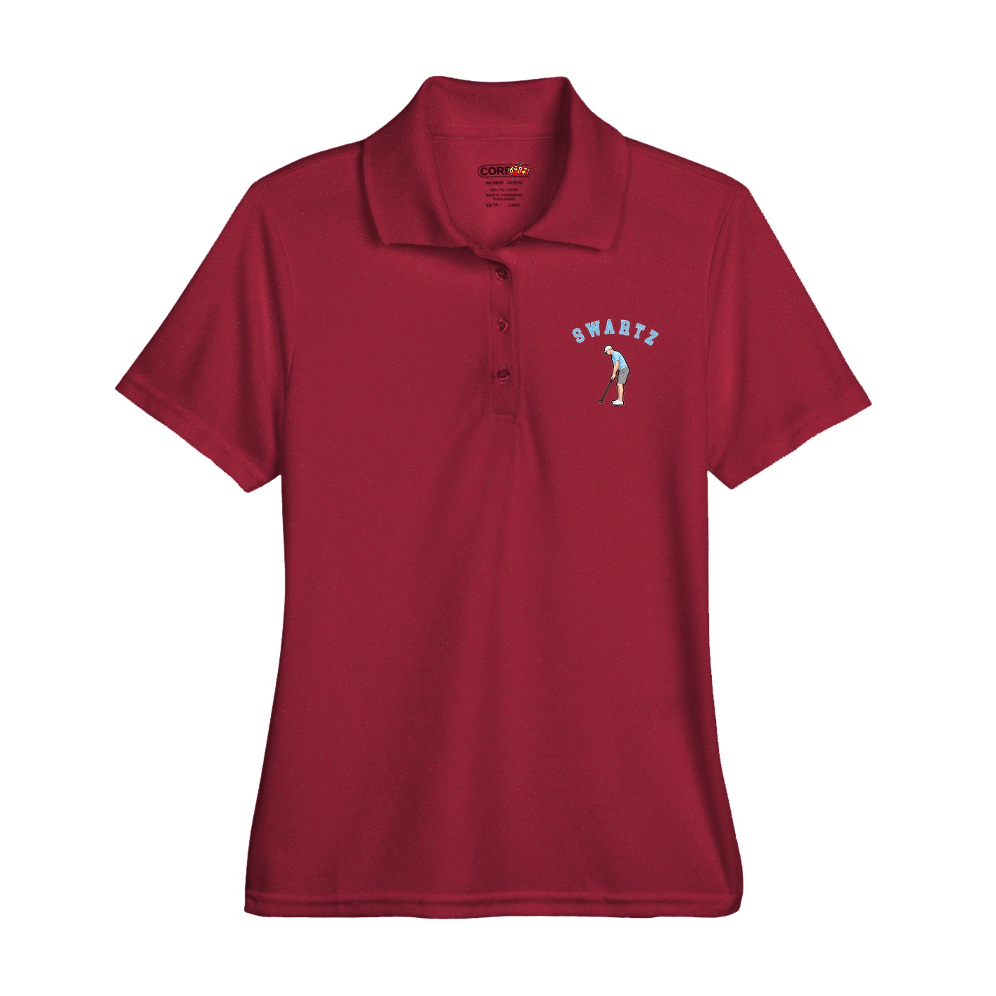 Womens Performance Polo — Shirsey Arch in Red