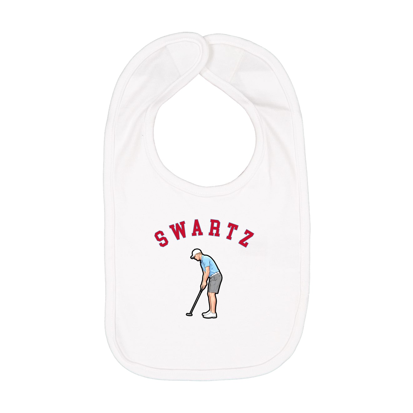Infant Bib — Shirsey Arch in White