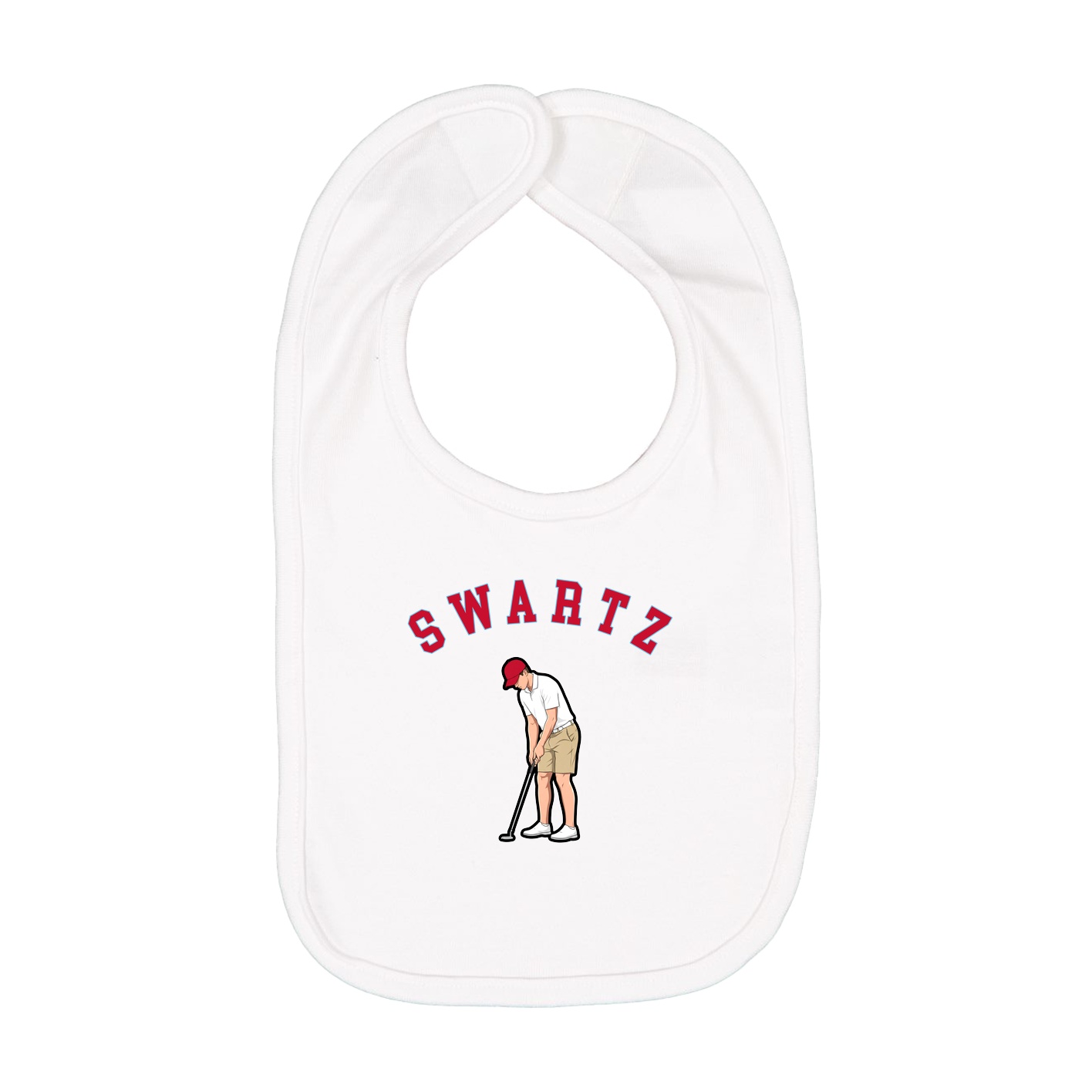 Infant Bib — Shirsey Arch in White