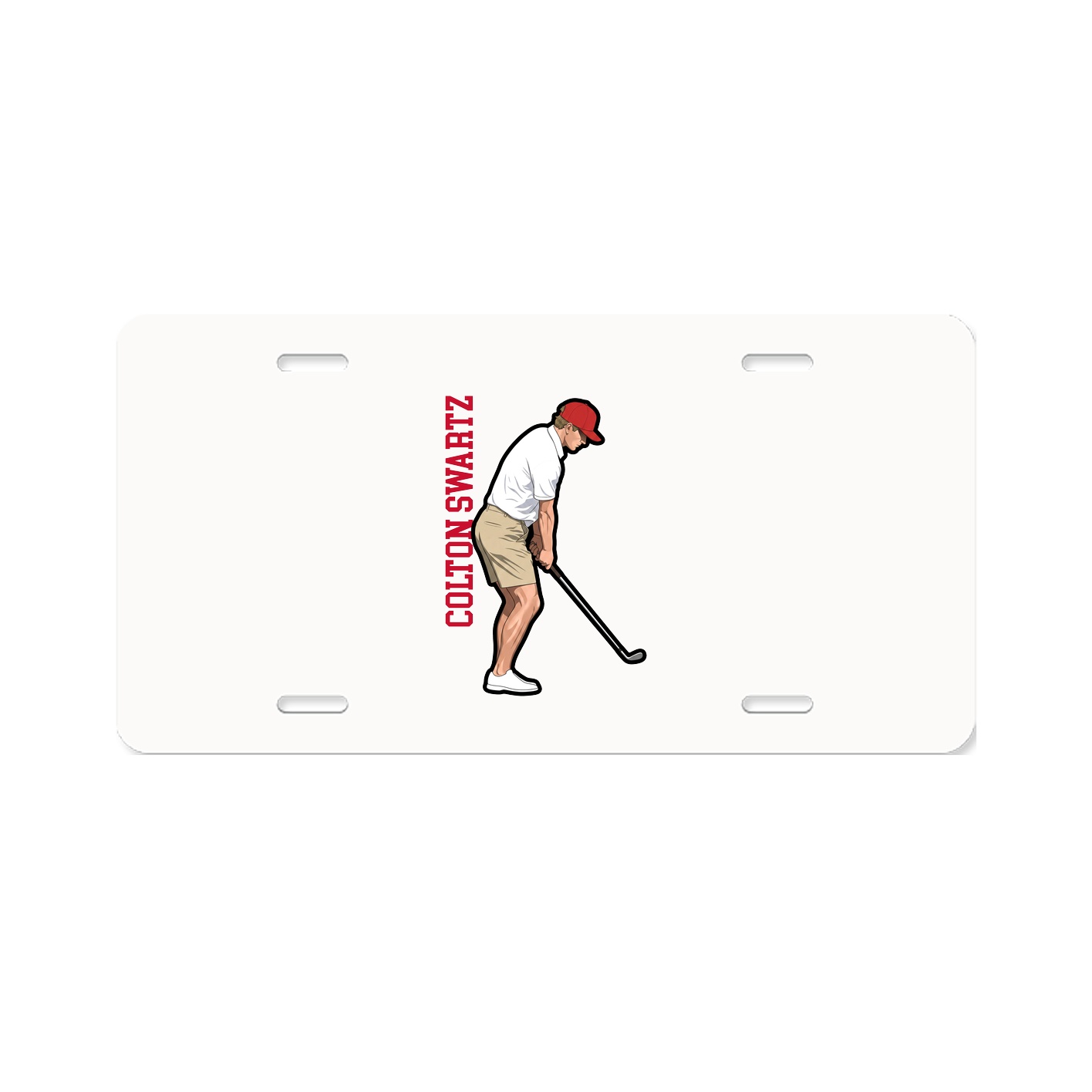 License Plate — Name Vertical in Classic