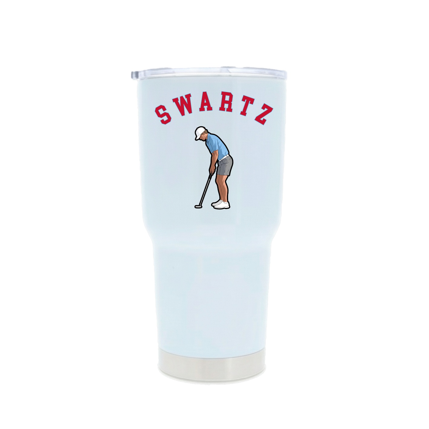 30oz Stainless Steel Tumbler — Shirsey Arch in White