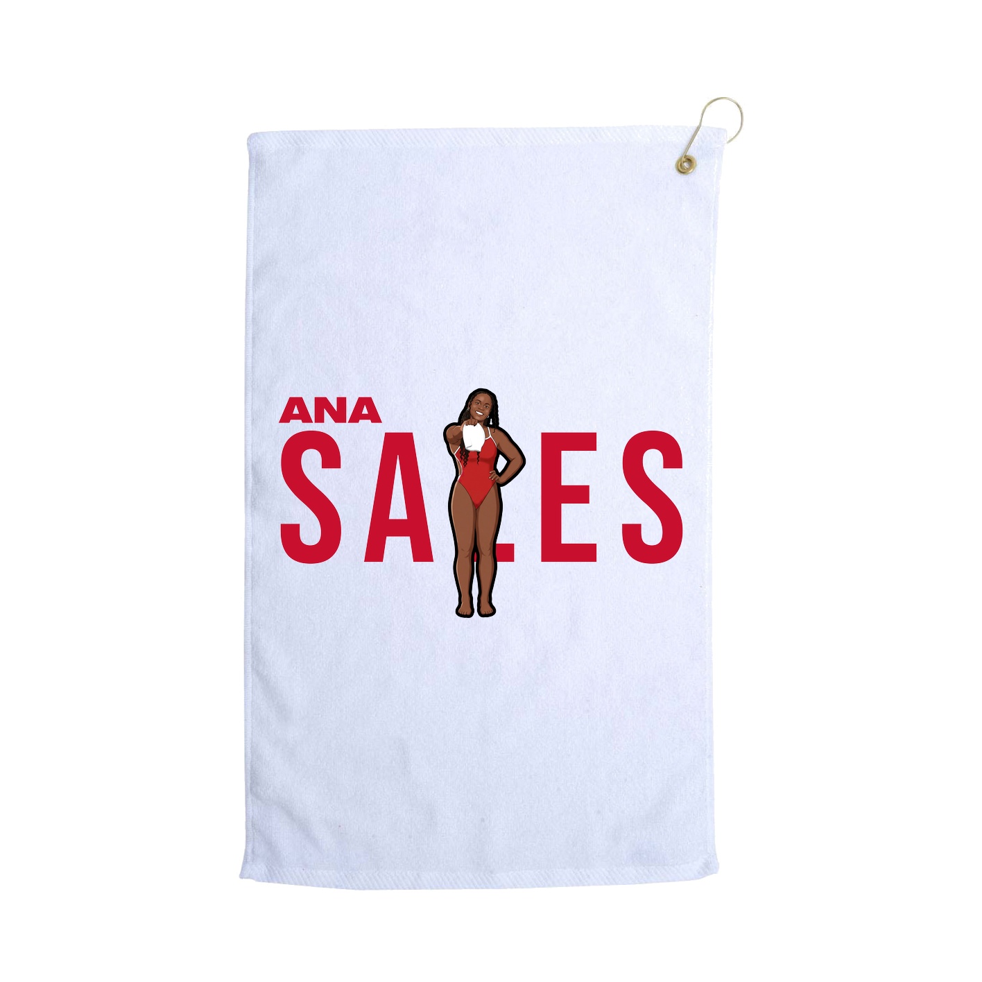 Golf Towel — Player Name in White