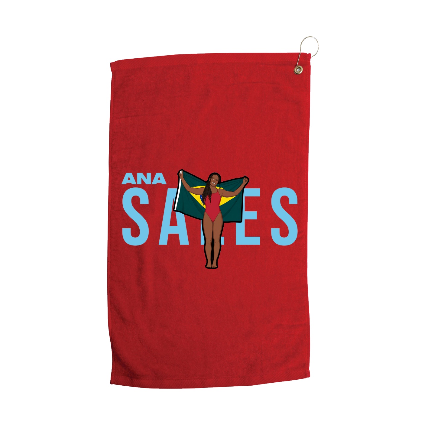 Golf Towel — Player Name in Red