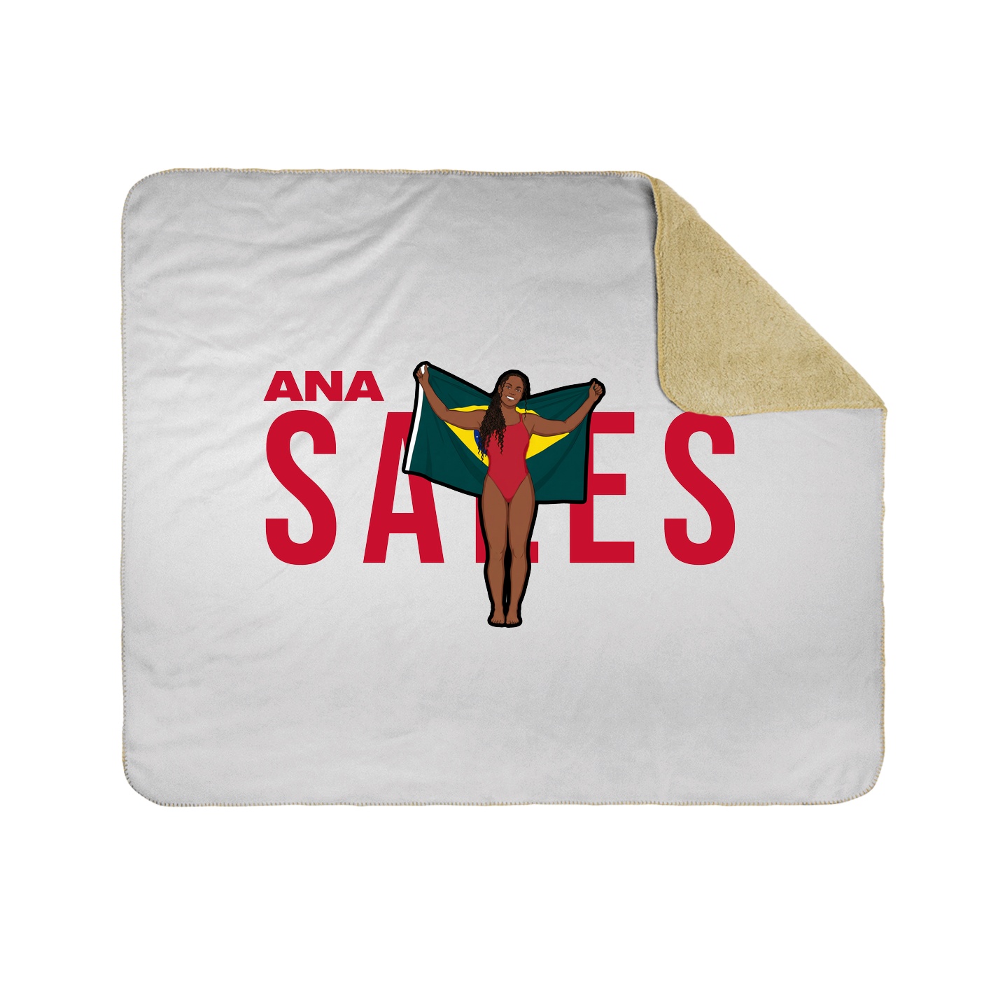 Throw Blanket — Player Name in White
