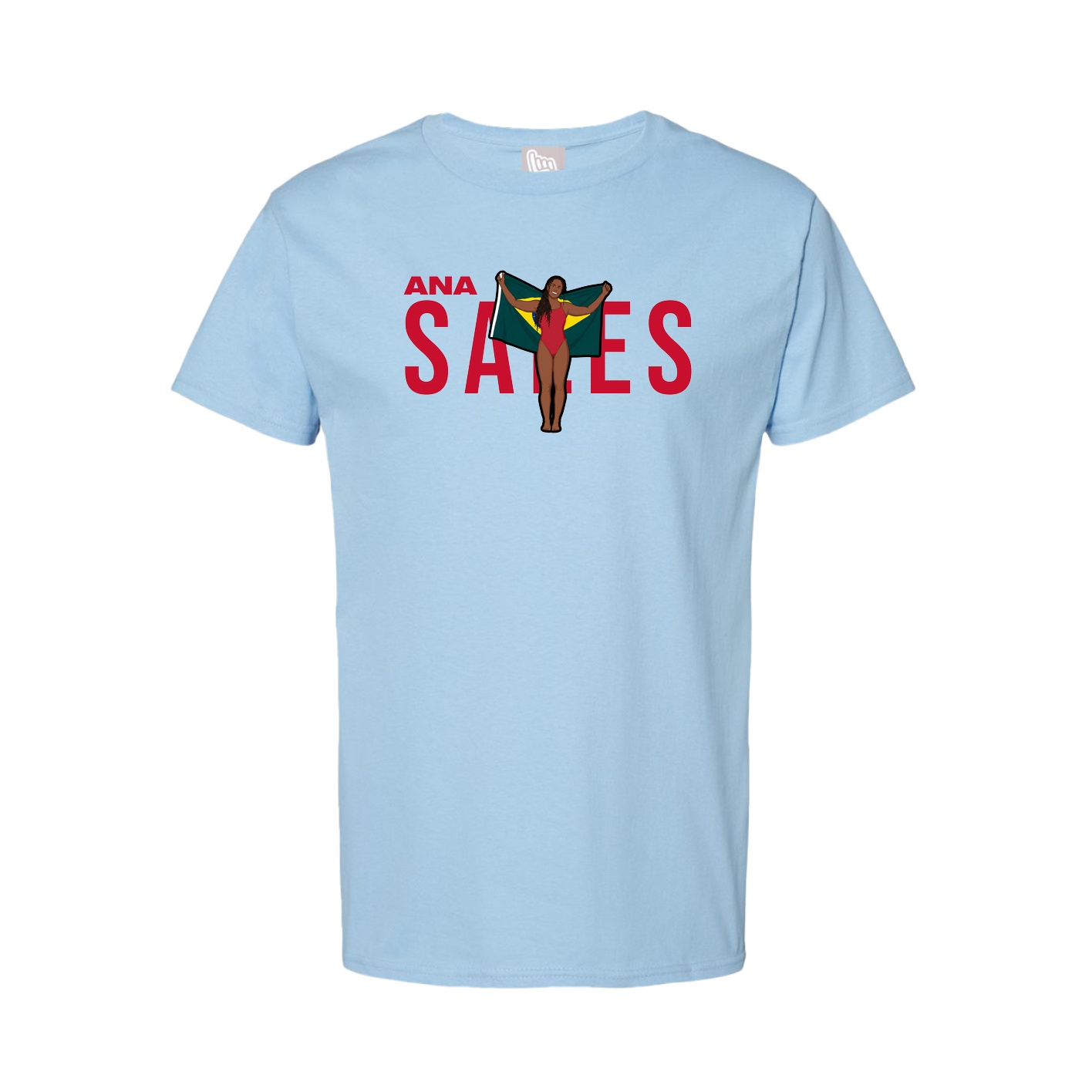 Youth Tee — Player Name in Light Blue