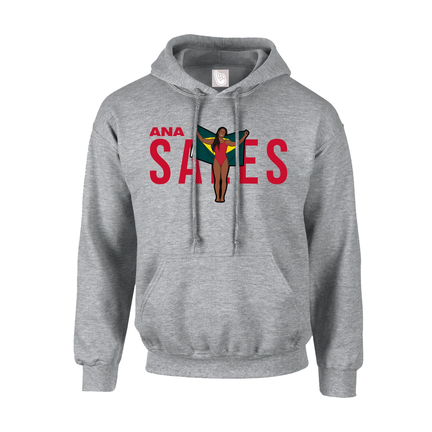 Hoodie — Player Name in Grey