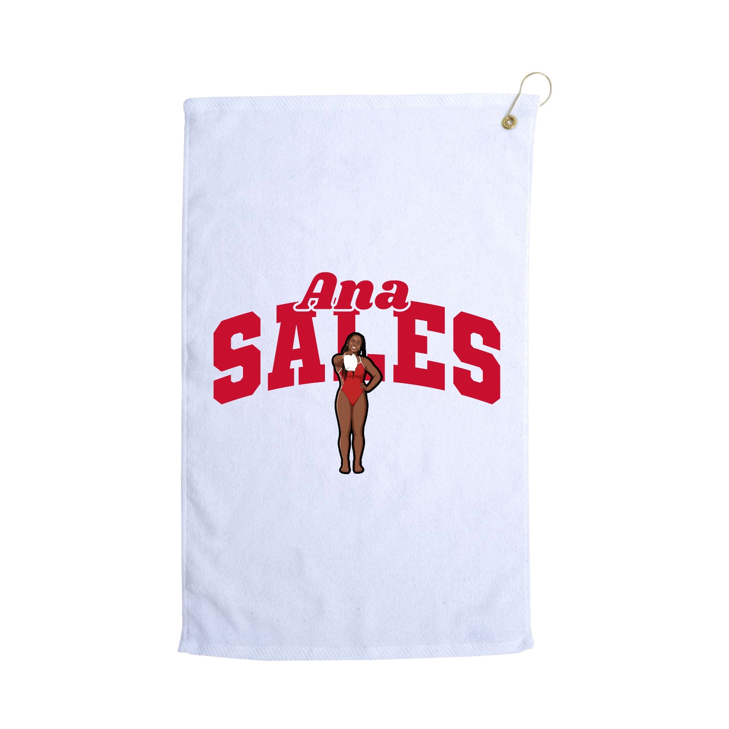 Golf Towel — Signature Arch in White