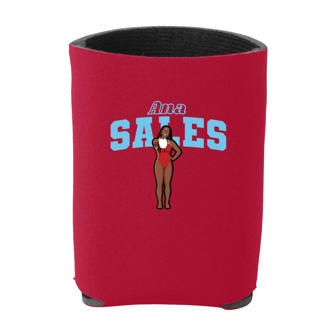 Can Holder — Name Arch in Red