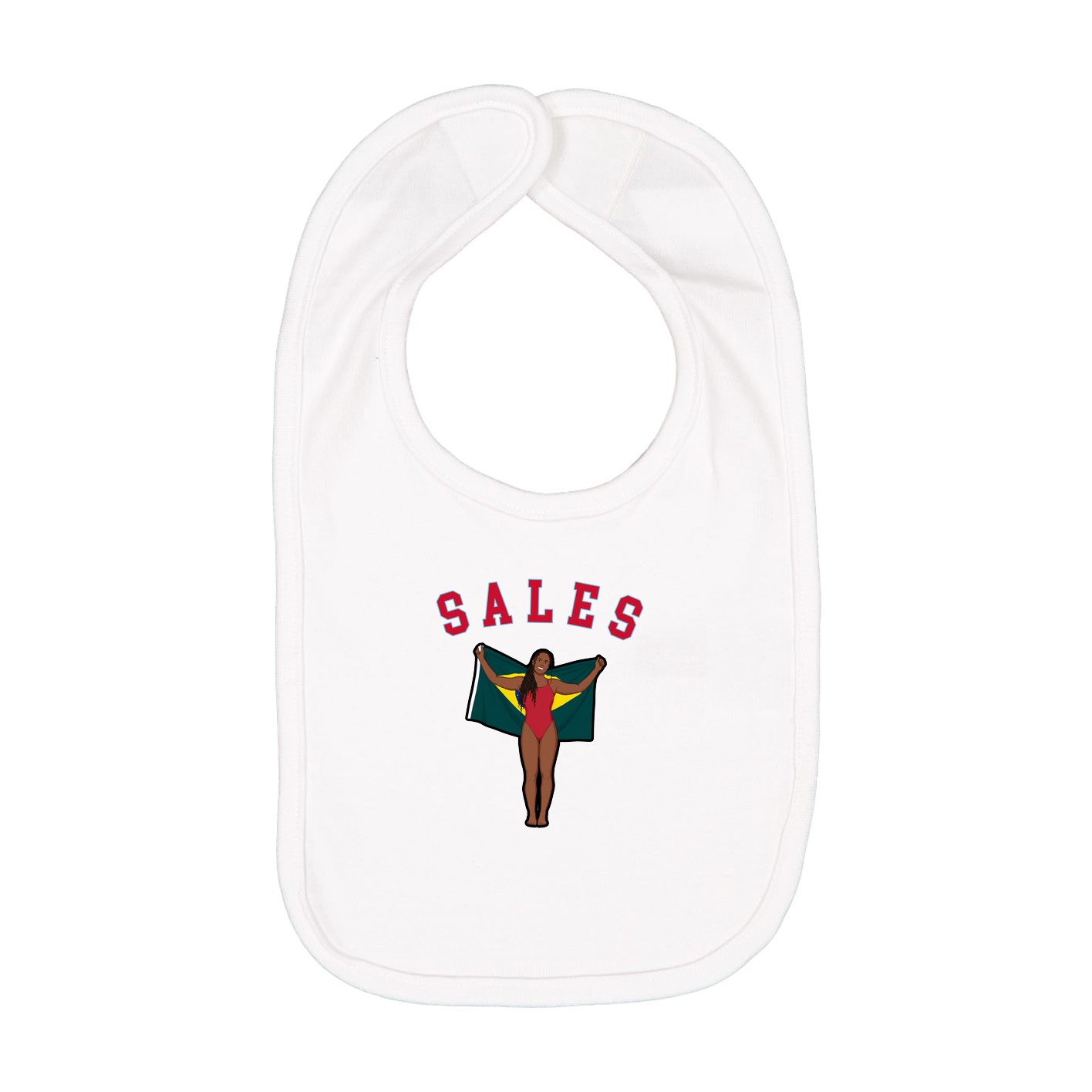 Infant Bib — Shirsey Arch in White