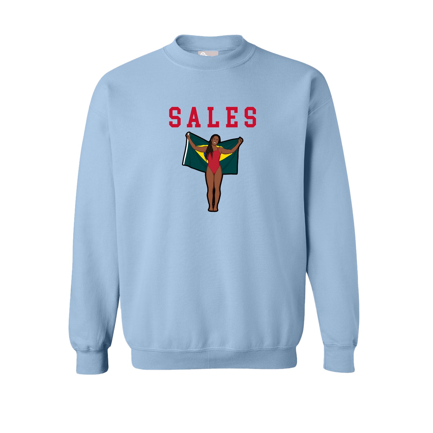 Fleece Crew — Shirsey in Light Blue