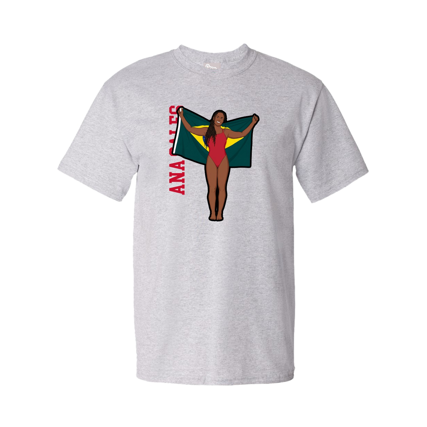Youth Tee — Name Vertical in Grey