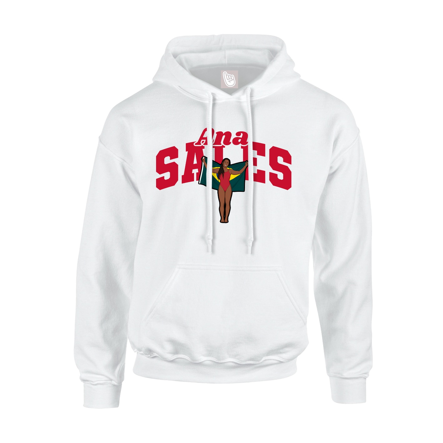 Hoodie — Signature Arch in White