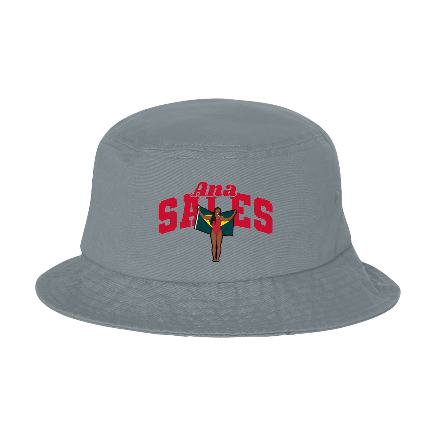 Bucket Cap — Signature Arch in Grey